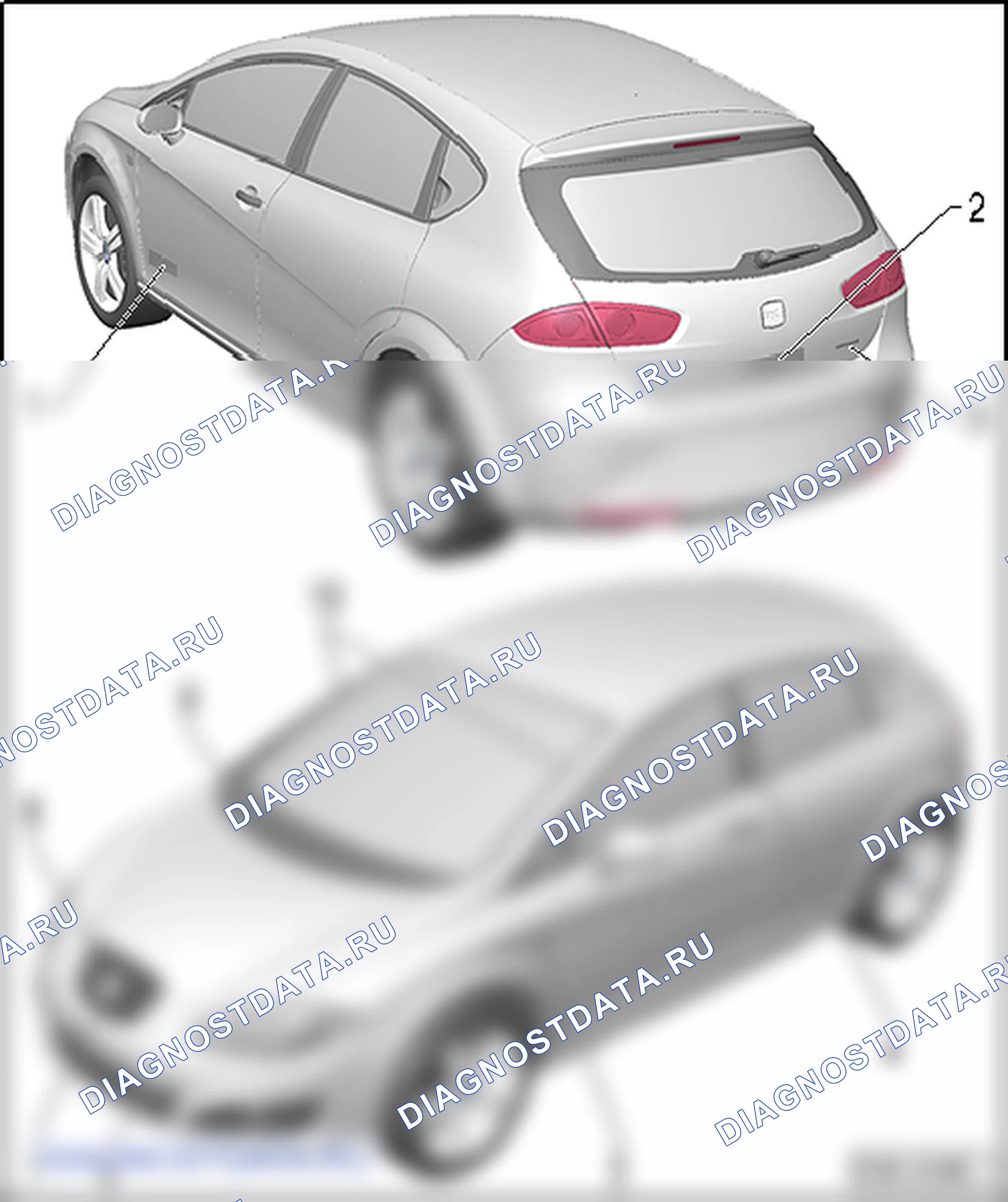 Молдинги и анаграммы. SEAT Leon Ii