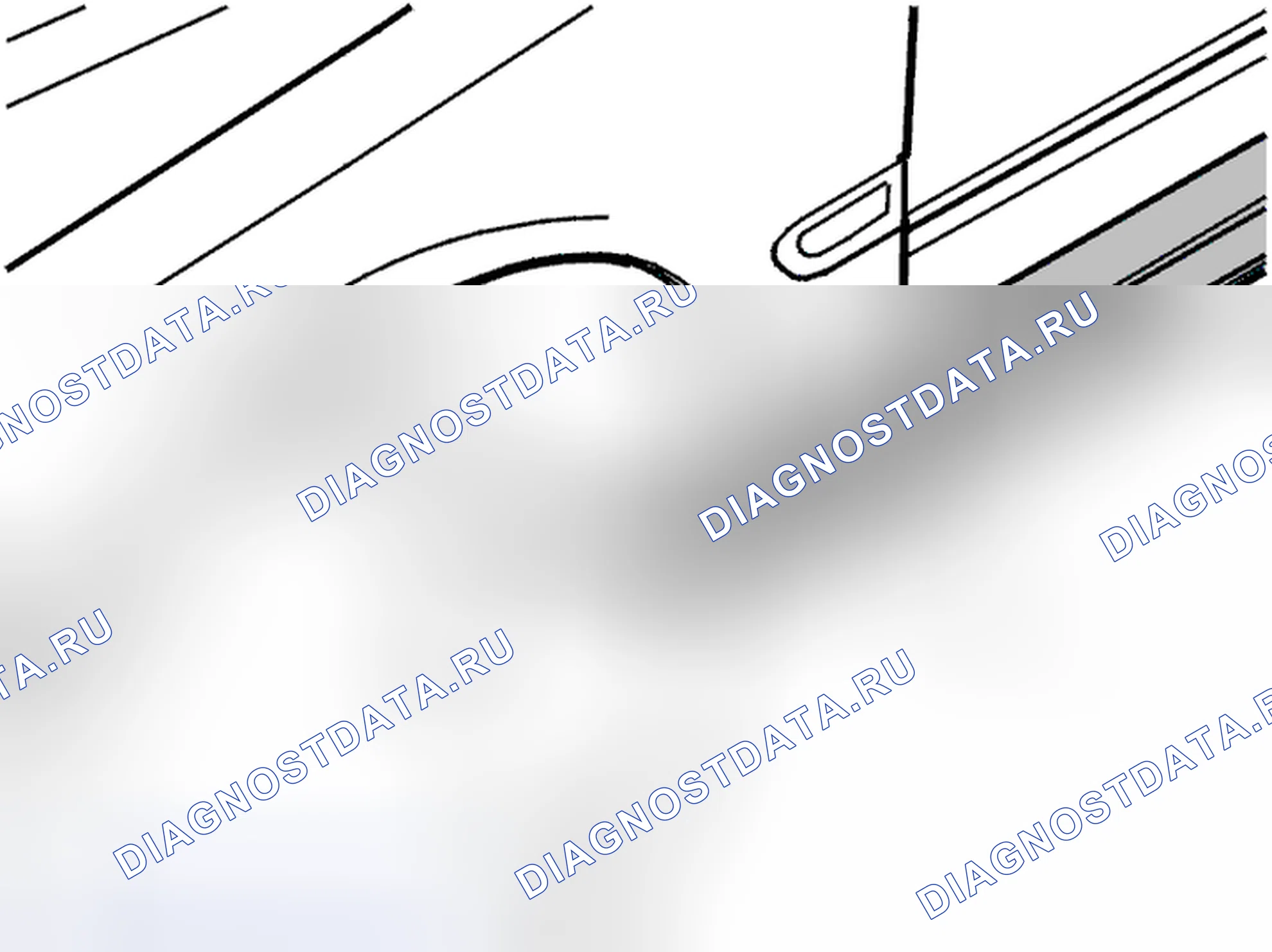 Рис. 182: Снятие отделки переднего подоконника. Volvo V70 II
