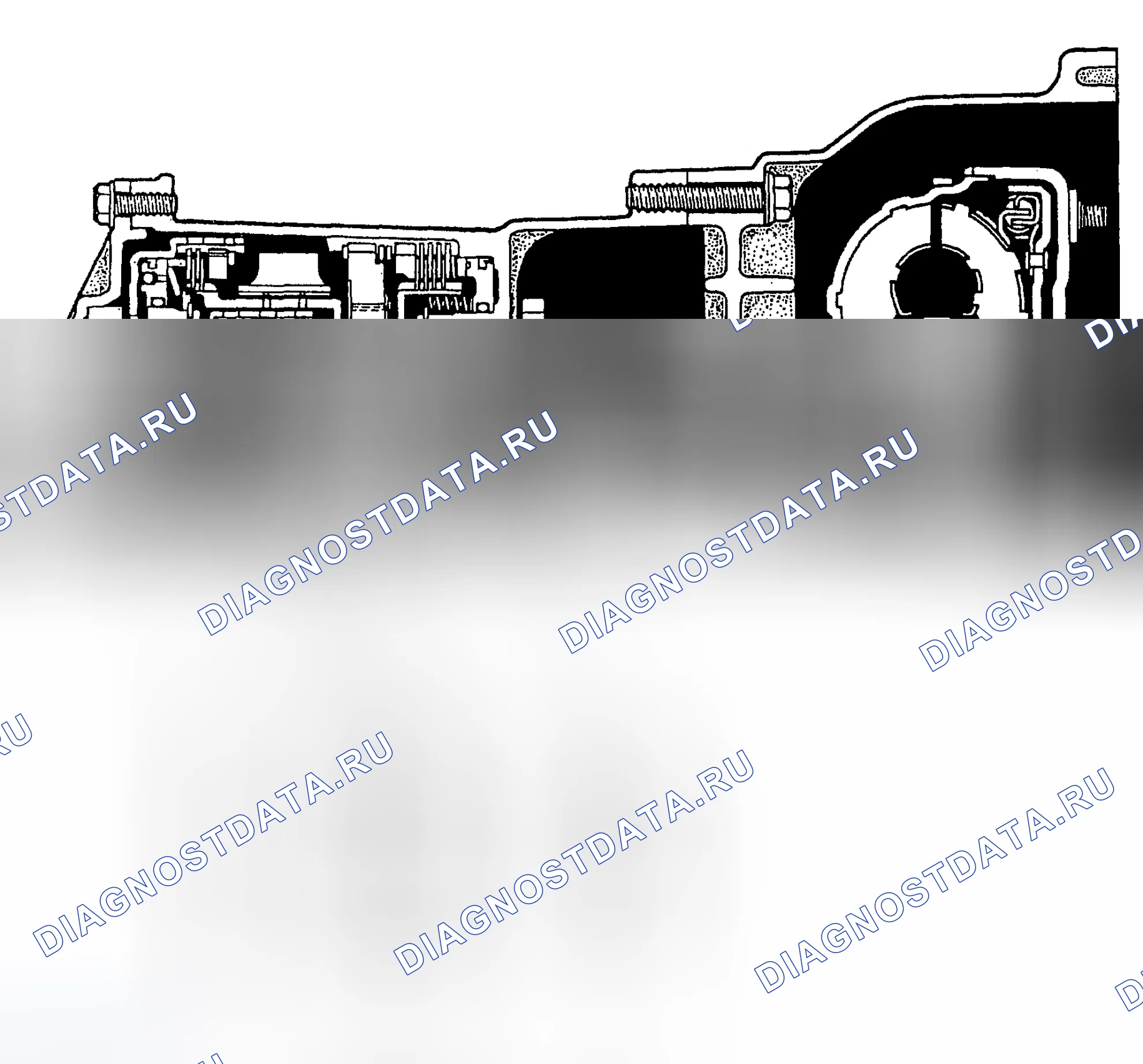 Рис. 195: Расположение подшипников и колец. Mazda MPV II