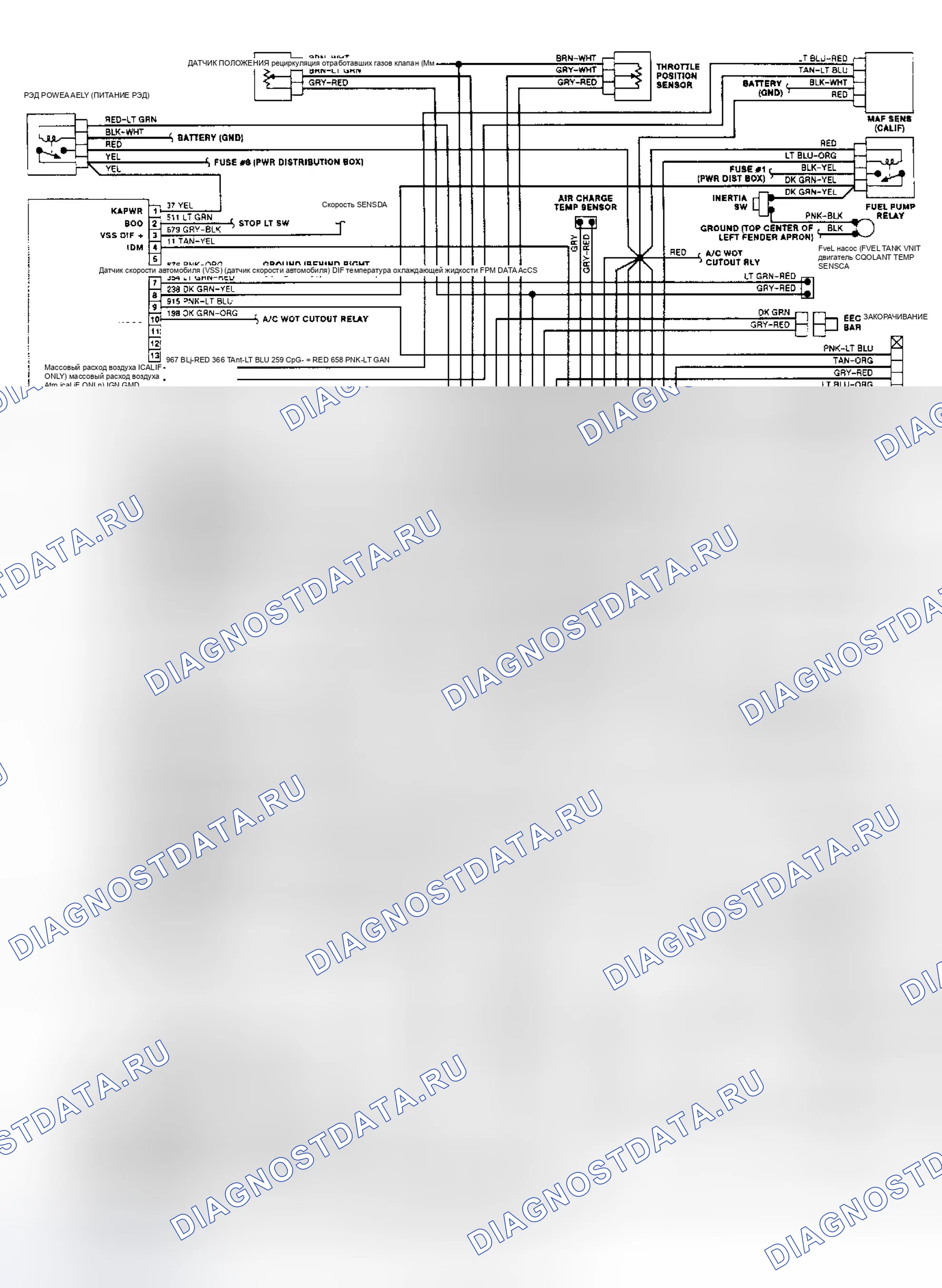 Рис. 1: электросхема (2.3L - Ranger). Ford Pickup F150 