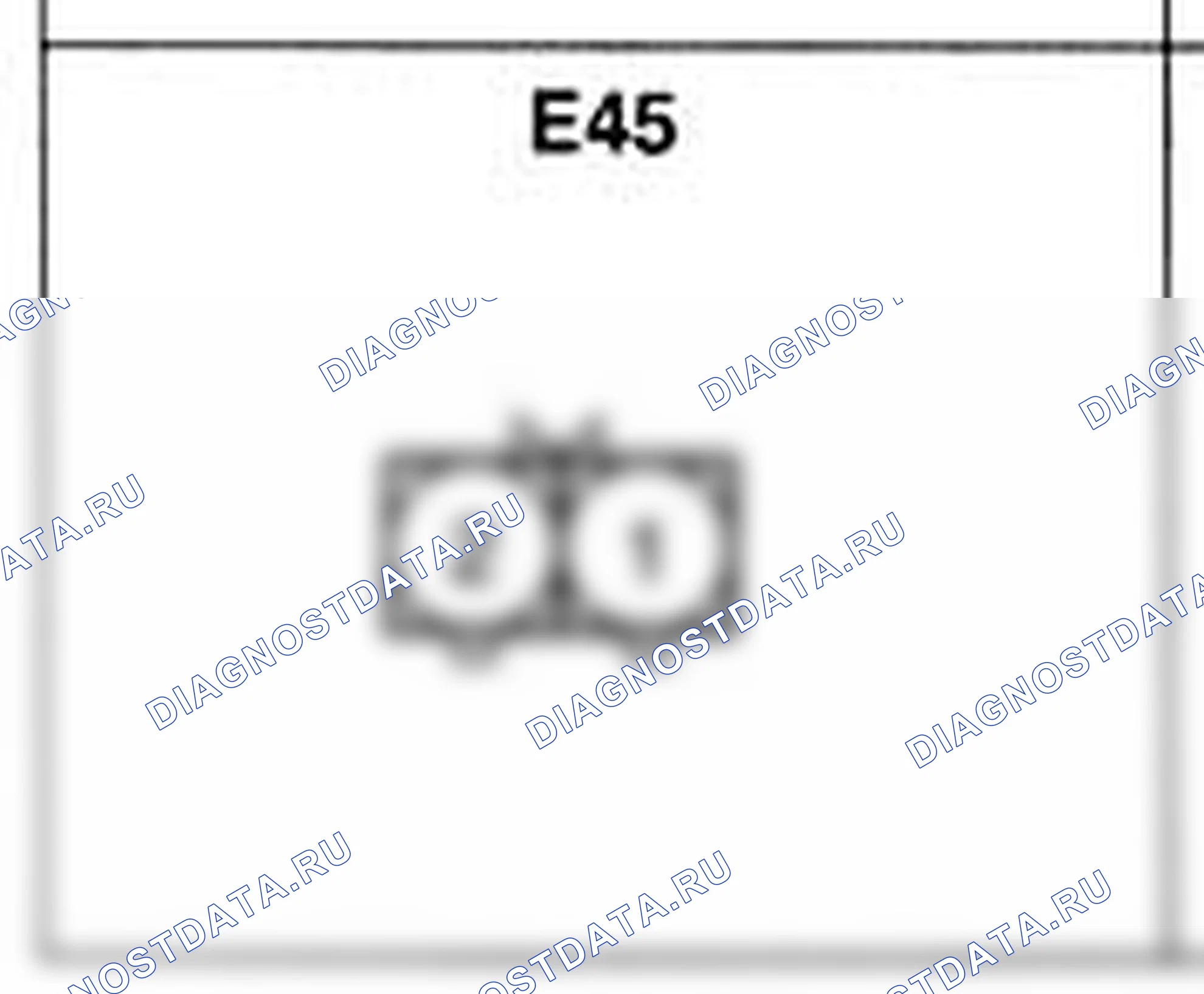 Распиновка разъёма E45 — жгута двигателя. Hyundai H-1 A1