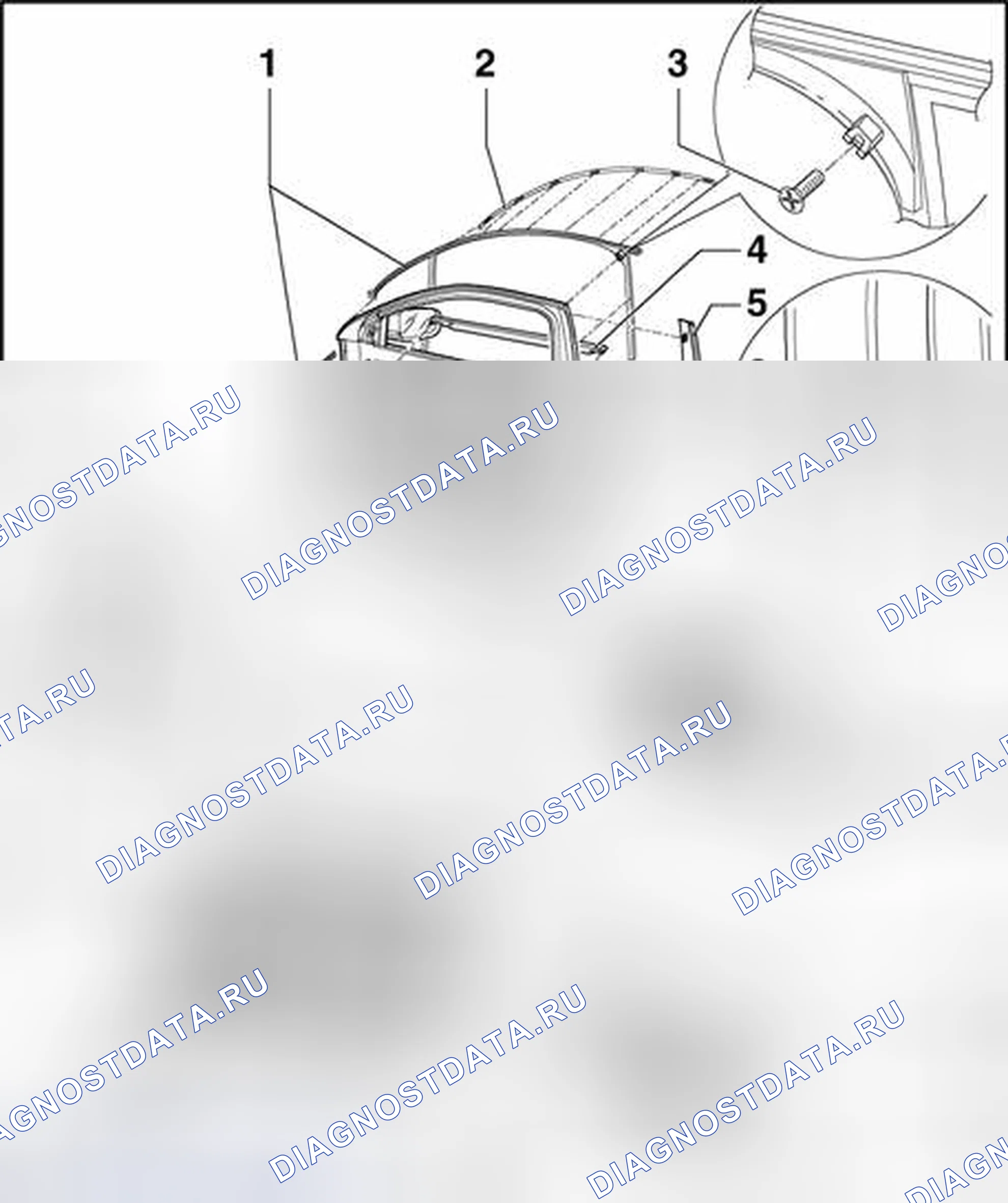 Рис. 171: Окна передних дверей, обзор сборки. Volkswagen Phaeton I