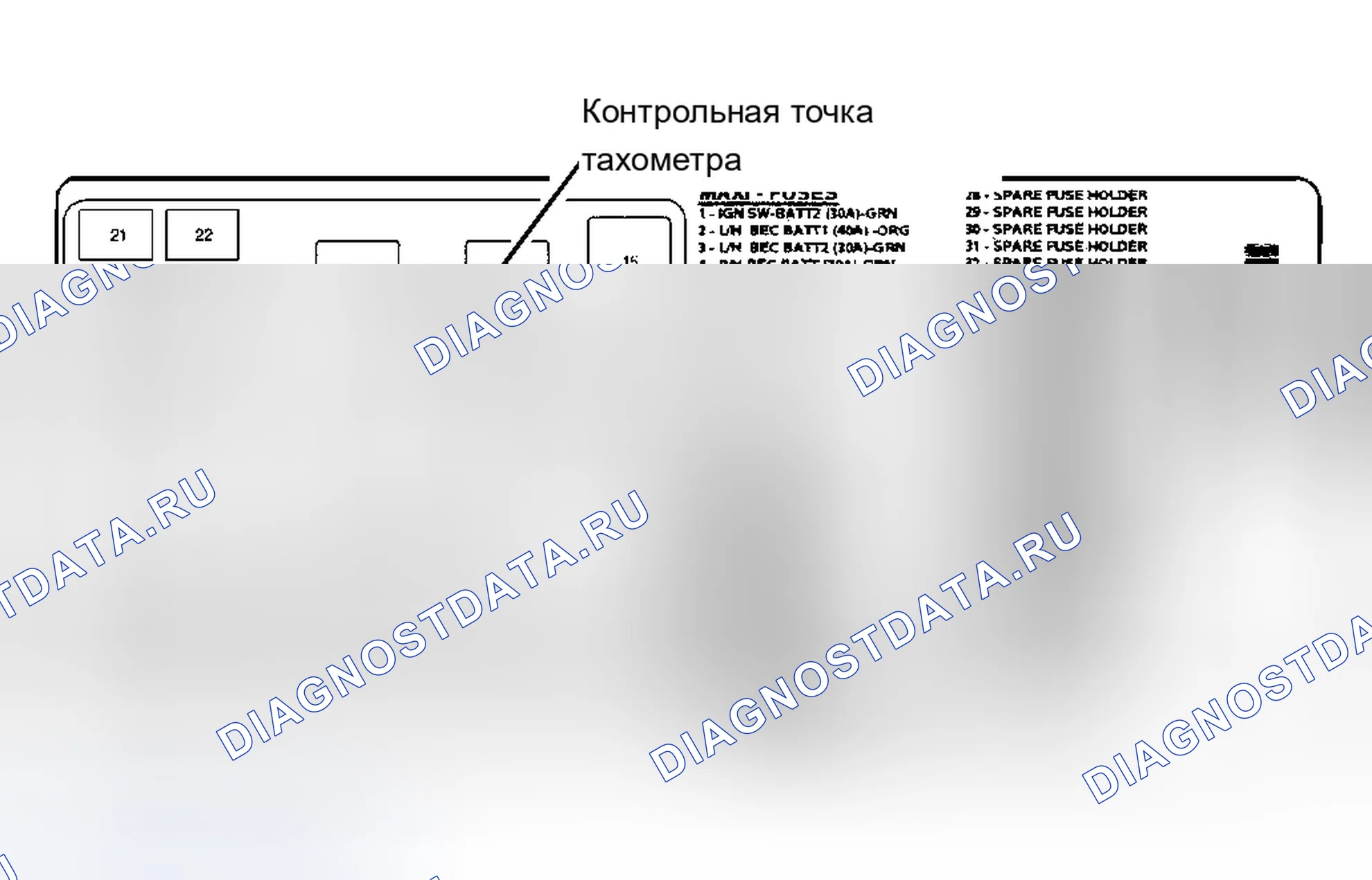 Рис. 1: НЕИСПРАВНОСТЬ ТАХОМЕТРА ПРИБОРНОЙ ПАНЕЛИ. Chevrolet Malibu V