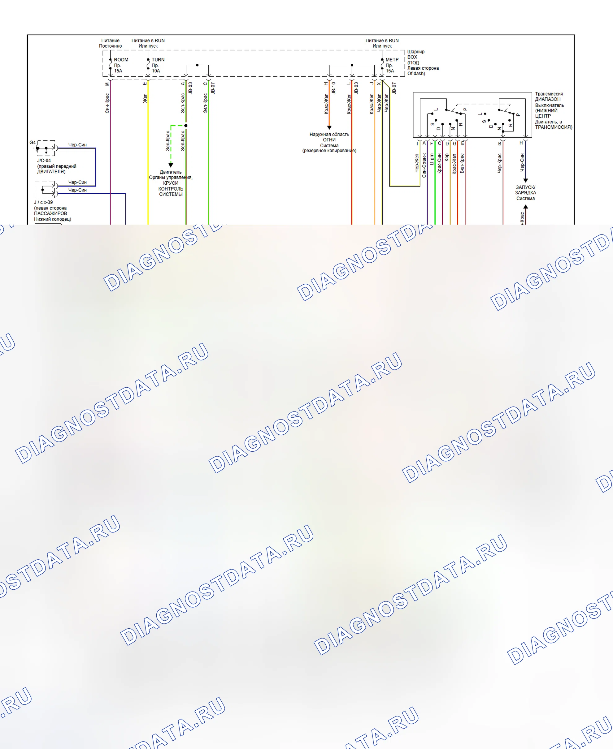 Рис. 105: электросхема электронной системы управления трансмиссия (2001-02 Millenia - 2.3L). Mazda Millenia I рестайлинг