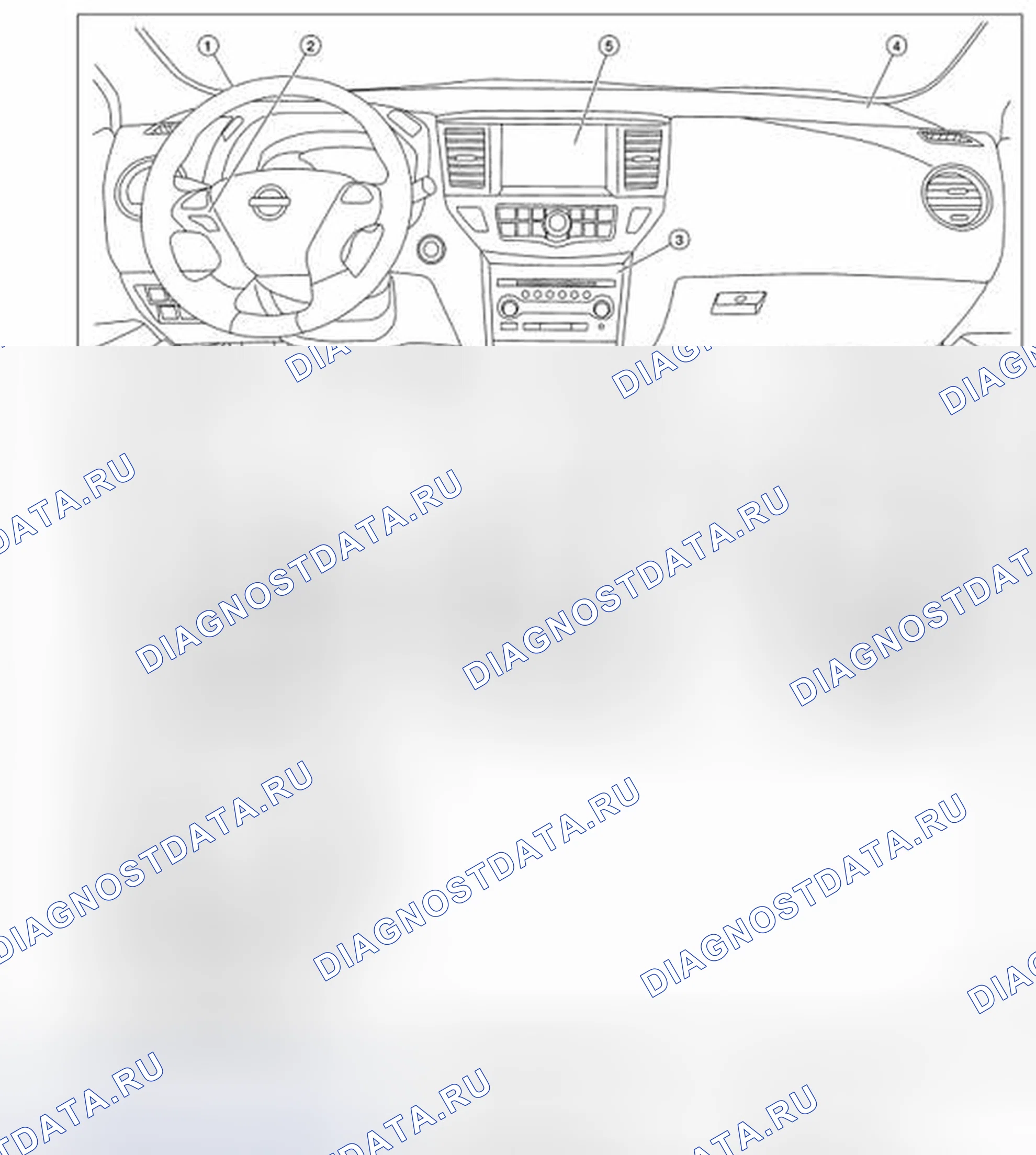 Рис. 19: Расположение компонентов. Nissan Pathfinder IV рестайлинг