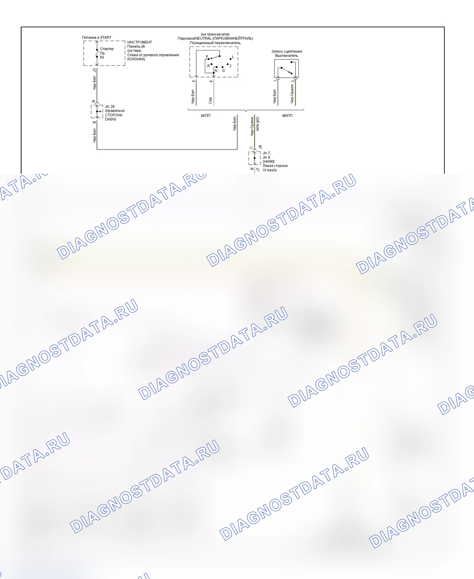 Рис. 12: электросхема приборной панели (Camry Solara - 2 из 2). Toyota Camry Solara I