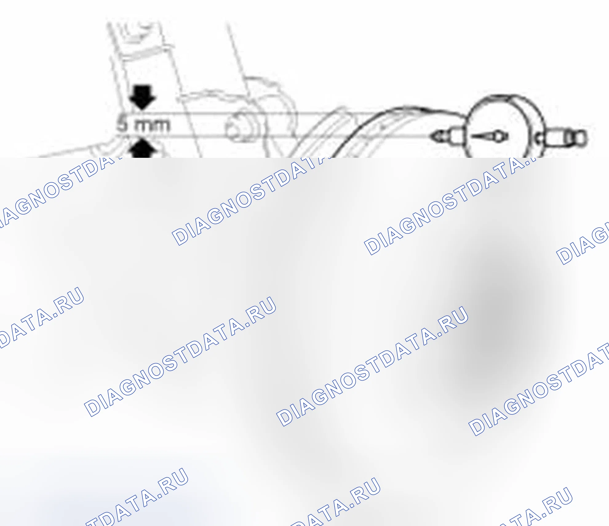 Рис. 17: Проверка биения переднего тормозного диска. Hyundai Elantra V