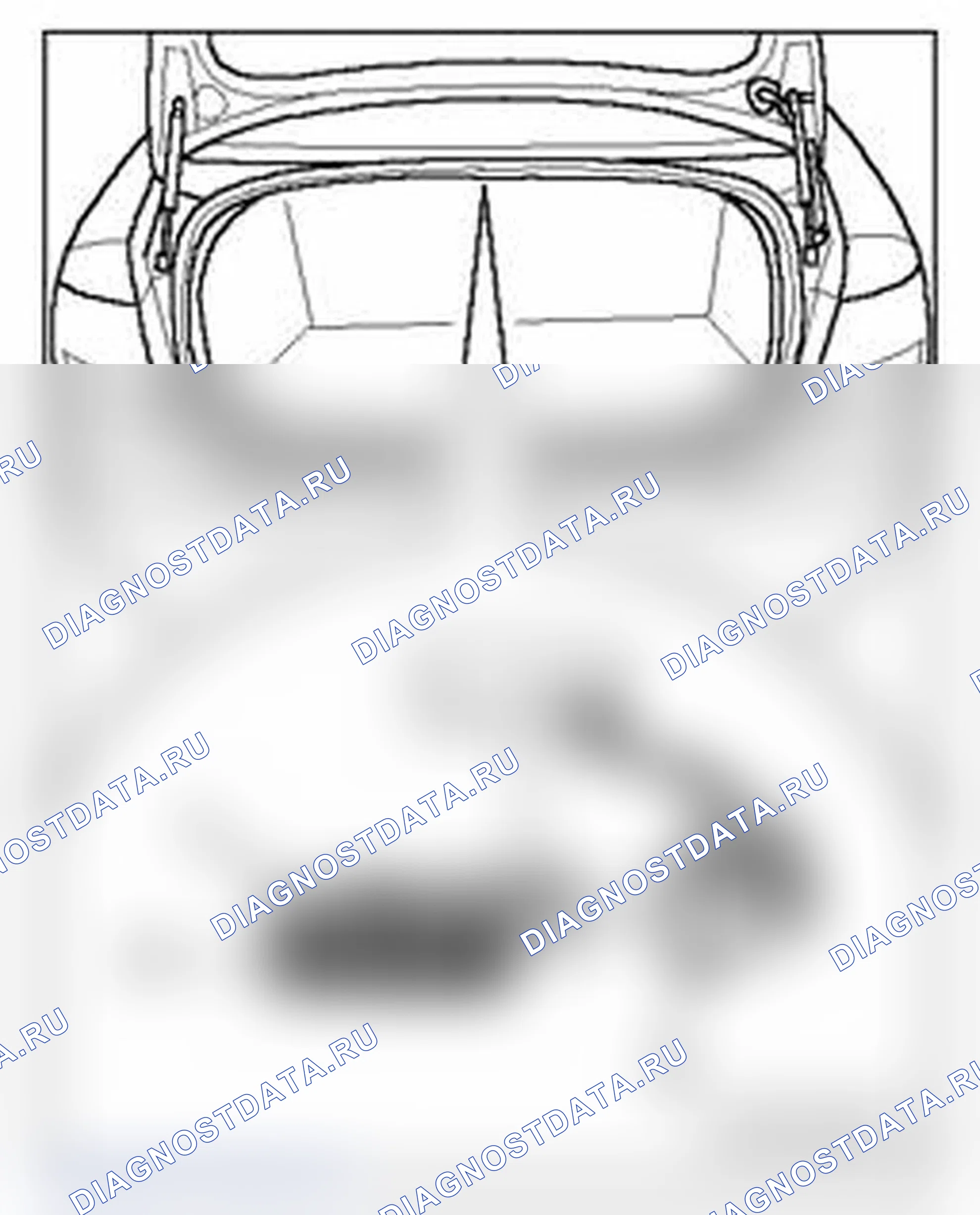 Рис. 343: Багажное отделение фонарь W3 - Седан, снятие и установка. Audi A6 С6