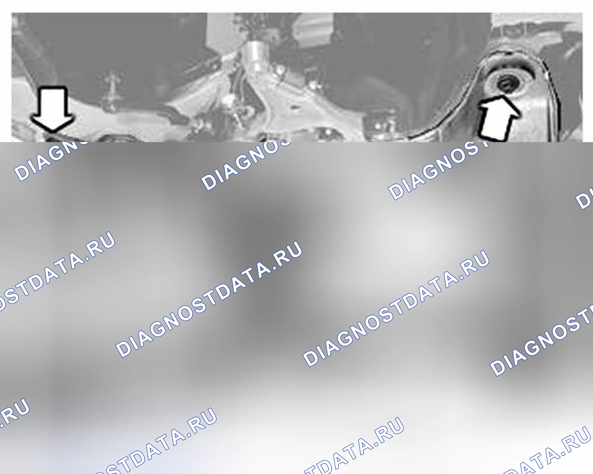 Рис. 208: Установка и затяжка винтов подрамника. Volvo S80 I рестайлинг