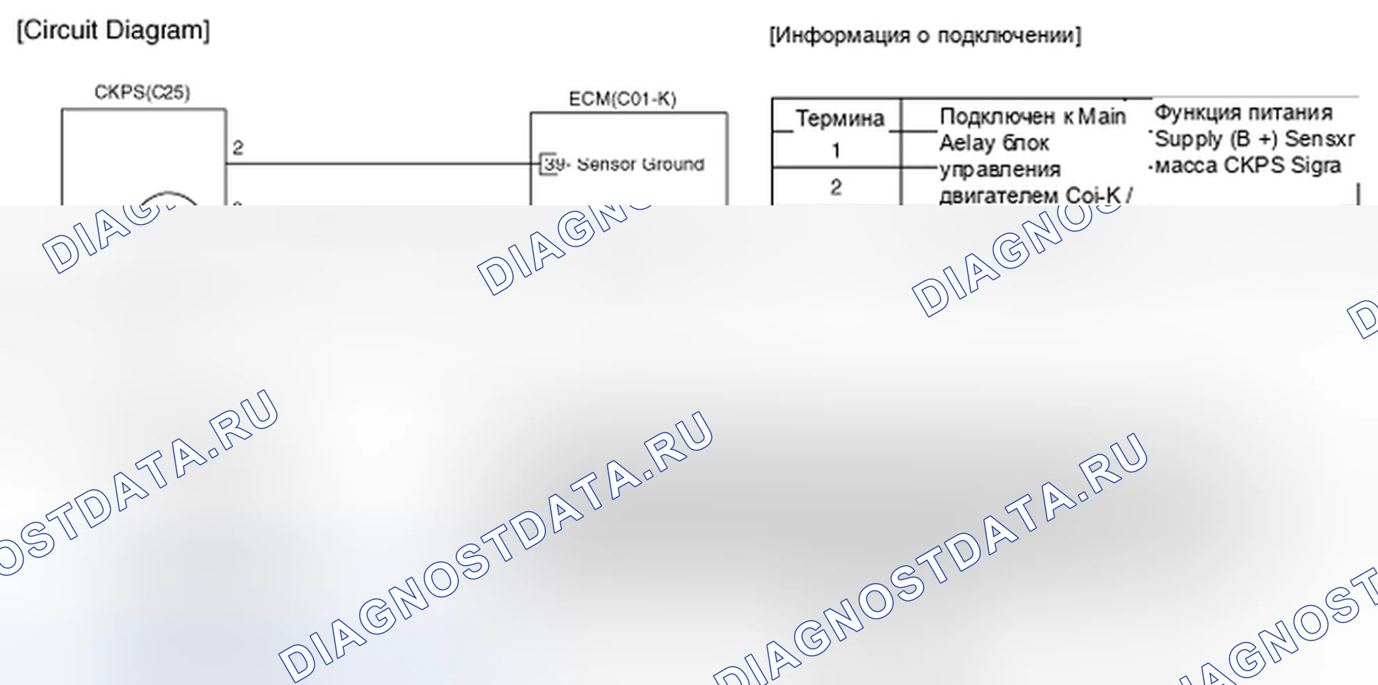 Рис. 50: Принципиальная схема. Kia Magentis II рестайлинг