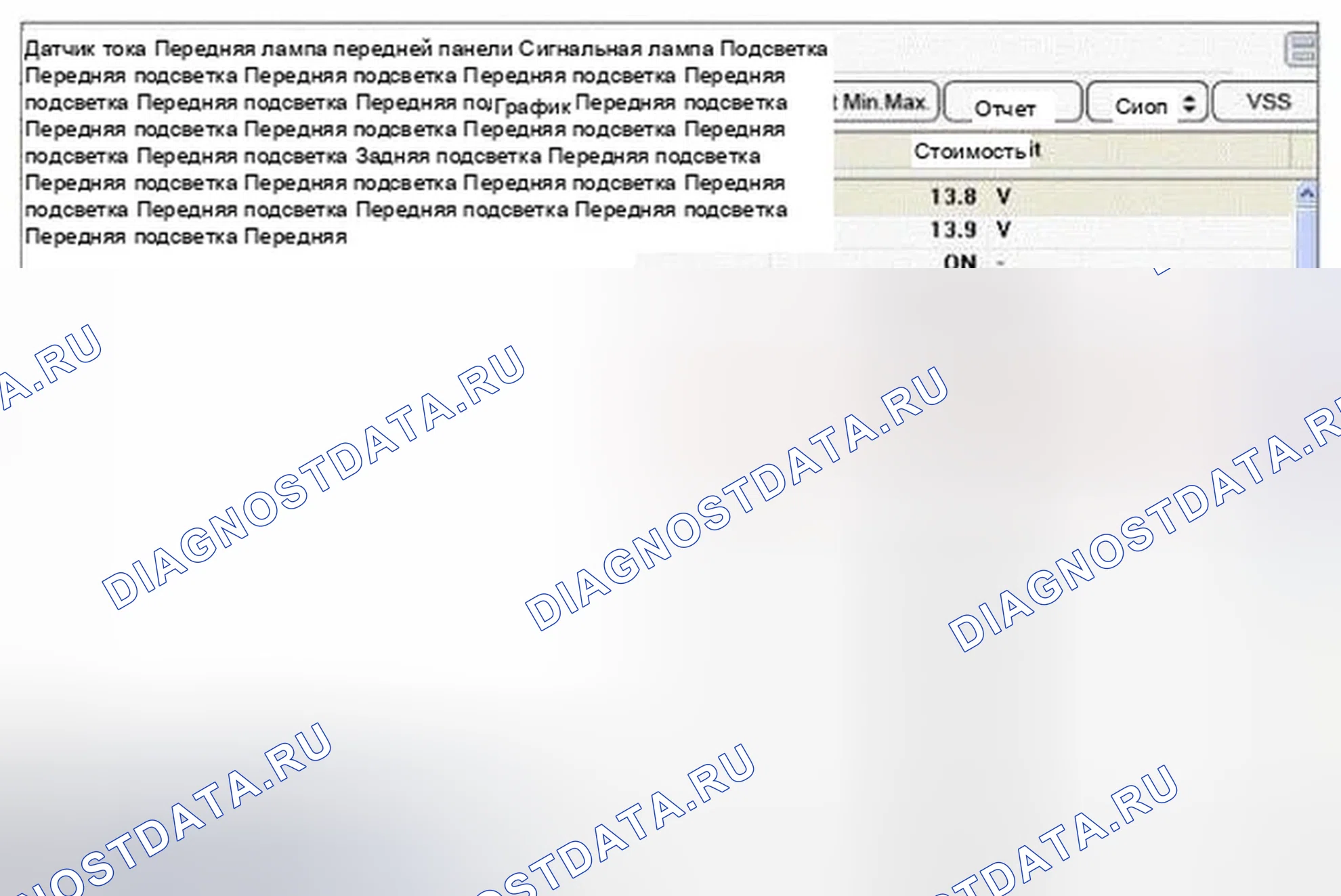 Рис. 64: Форма сигнала и данные. Hyundai Genesis I рестайлинг