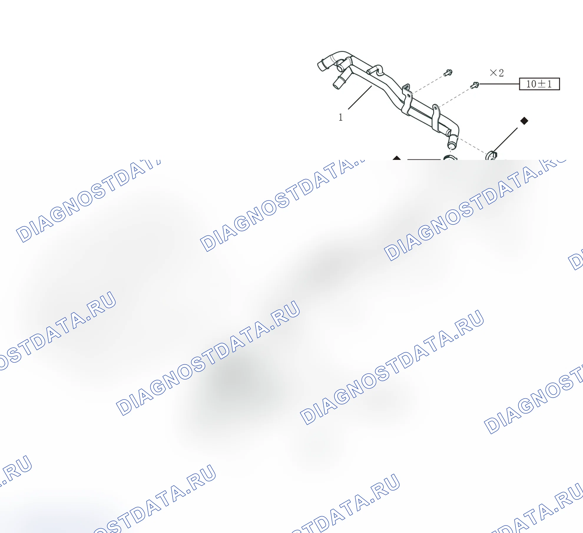 Схема расположения водяного насоса — Haval Dargo. Haval Dargo II