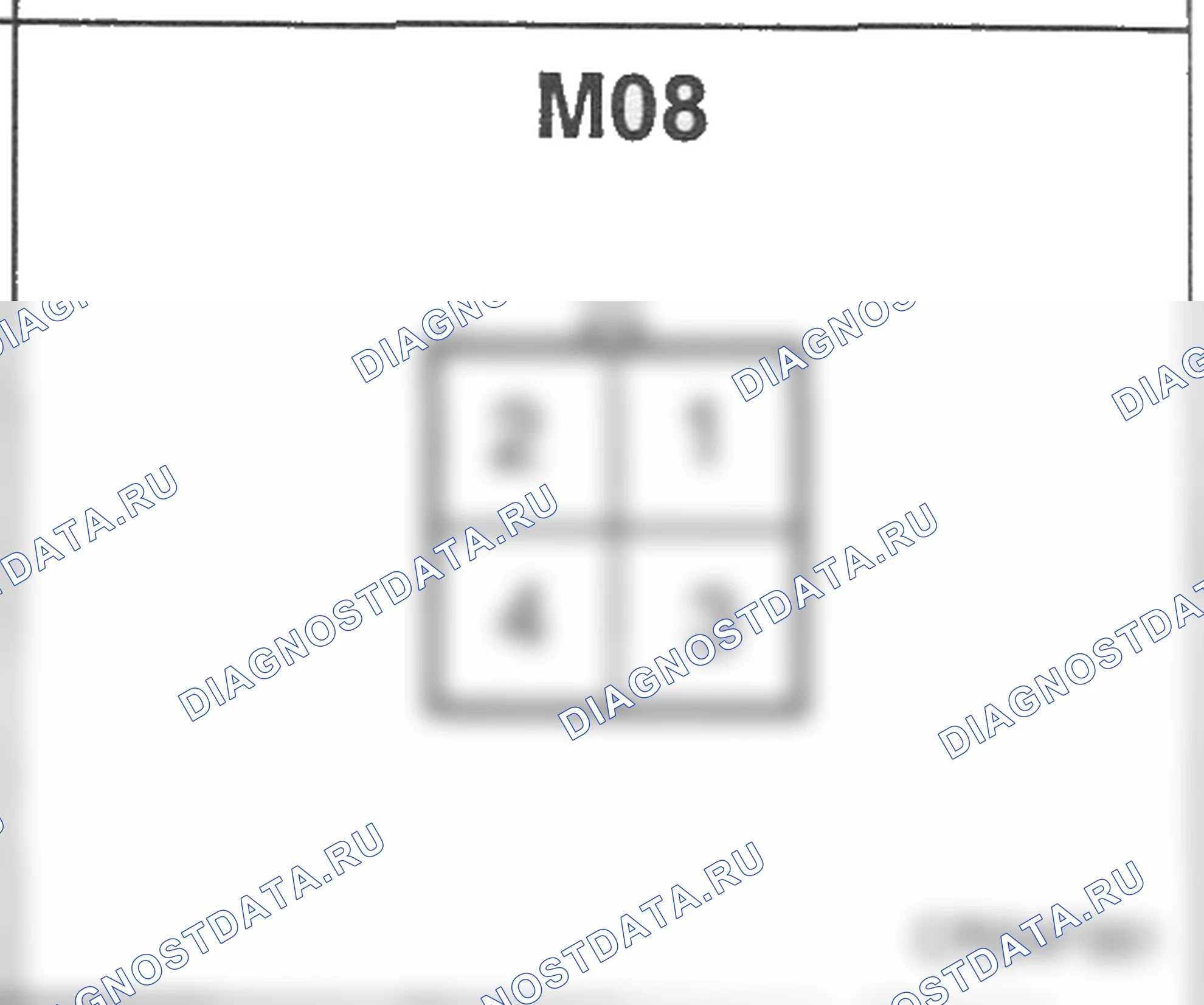 Распиновка разъёма M08 — основного жгута. Hyundai Atos MX