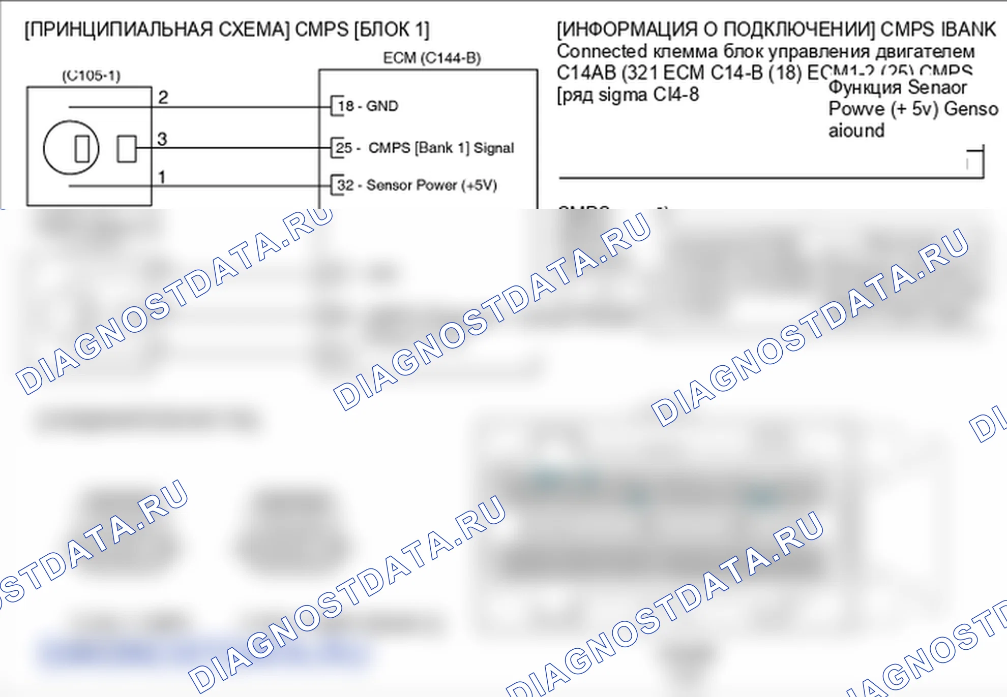 Фрагмент электросхемы: P0336. Kia Sorento BL