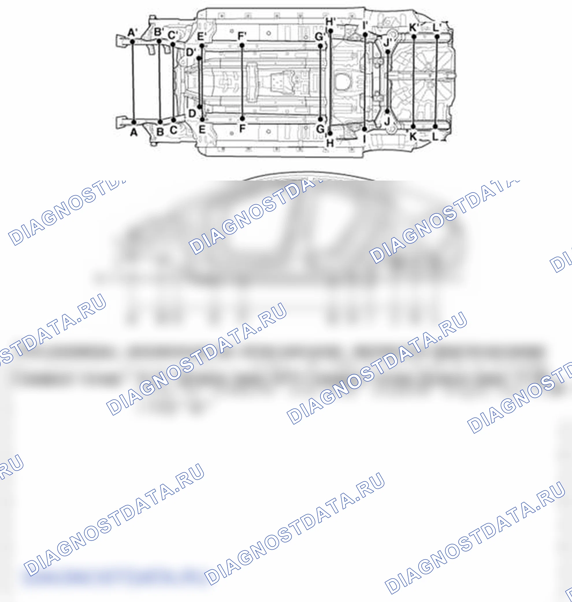 Рис. 24: Проекционные размеры. Hyundai Elantra V