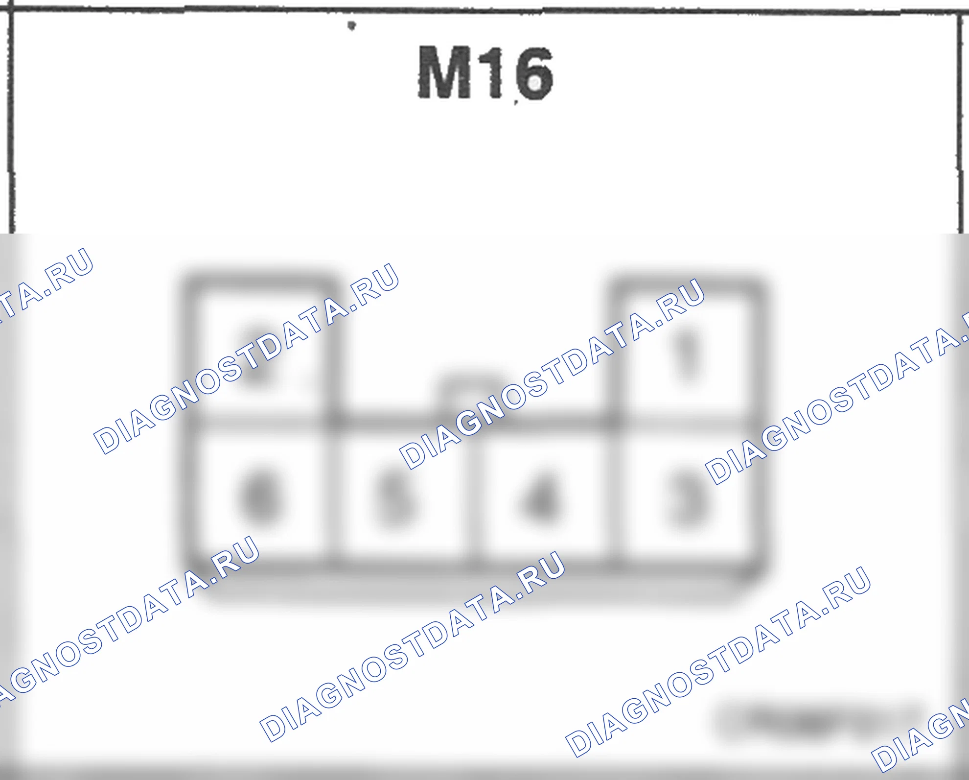 Распиновка разъёма M16 — основного жгута. Hyundai Atos MX
