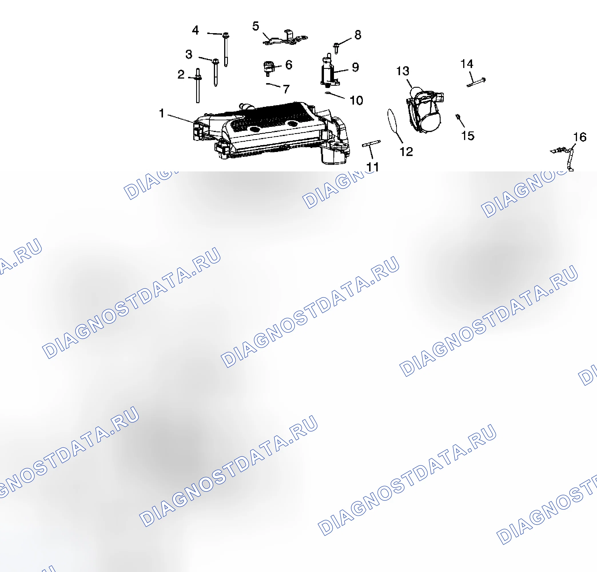 Рис. 90: Виды в разобранном виде. Chevrolet Malibu VI рестайлинг