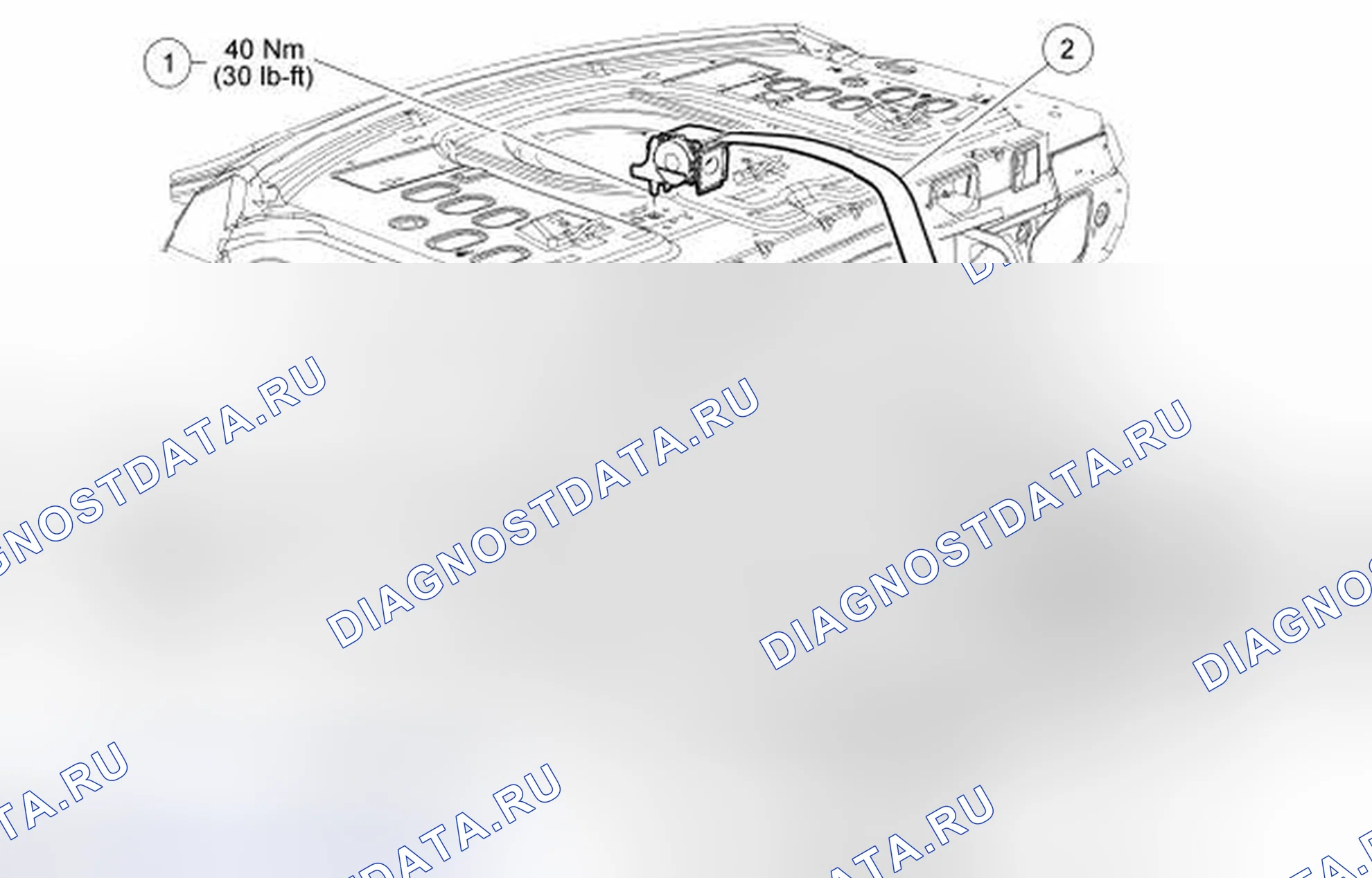 Рис. 1: Втягиватель ремня безопасности - задний, по центру. Hyundai ix55 I