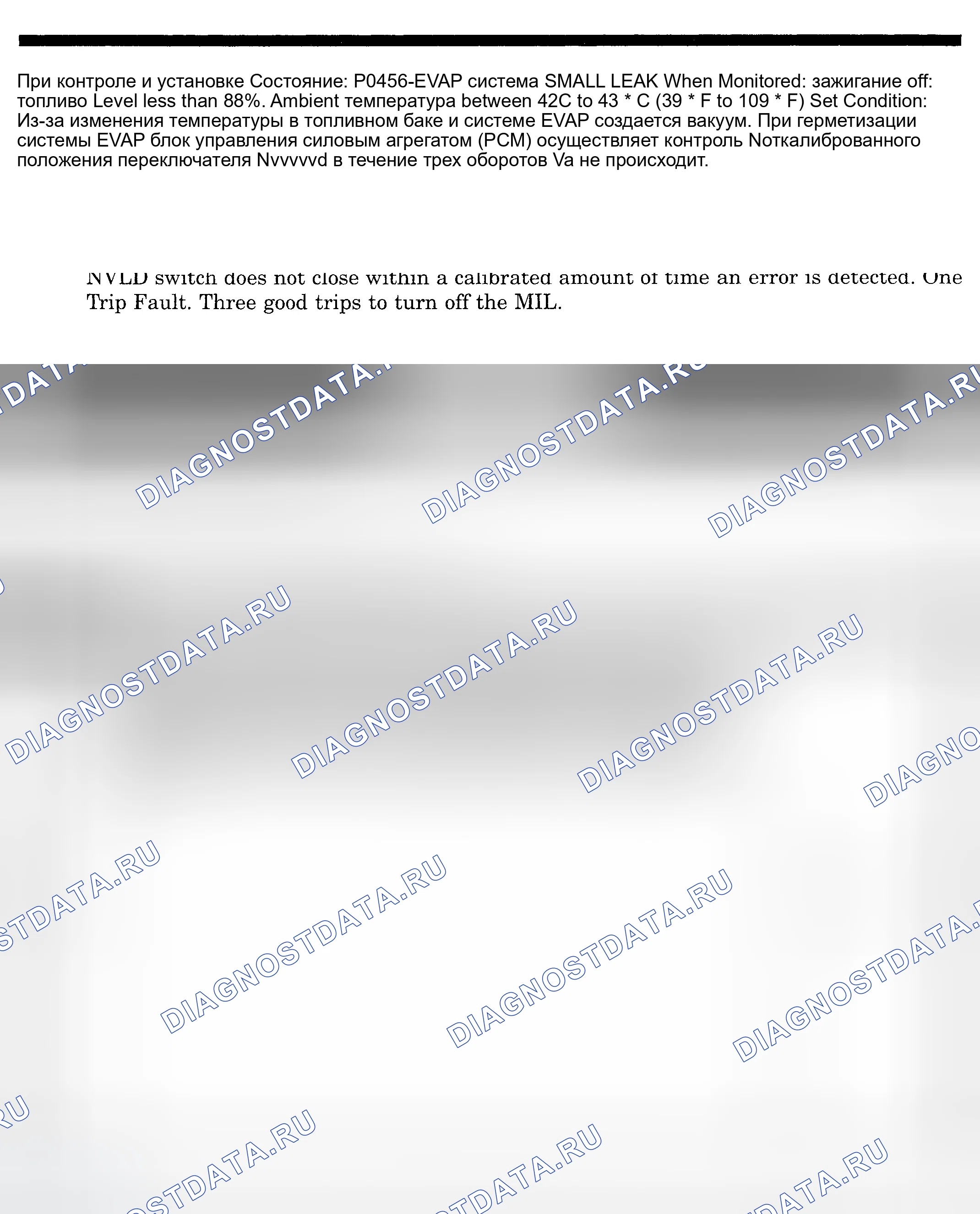 Рис. 547: расшифровка кода ошибки P0456: МАЛАЯ УТЕЧКА ИЗ СИСТЕМЫ EVAP. Dodge Pickup R1500 