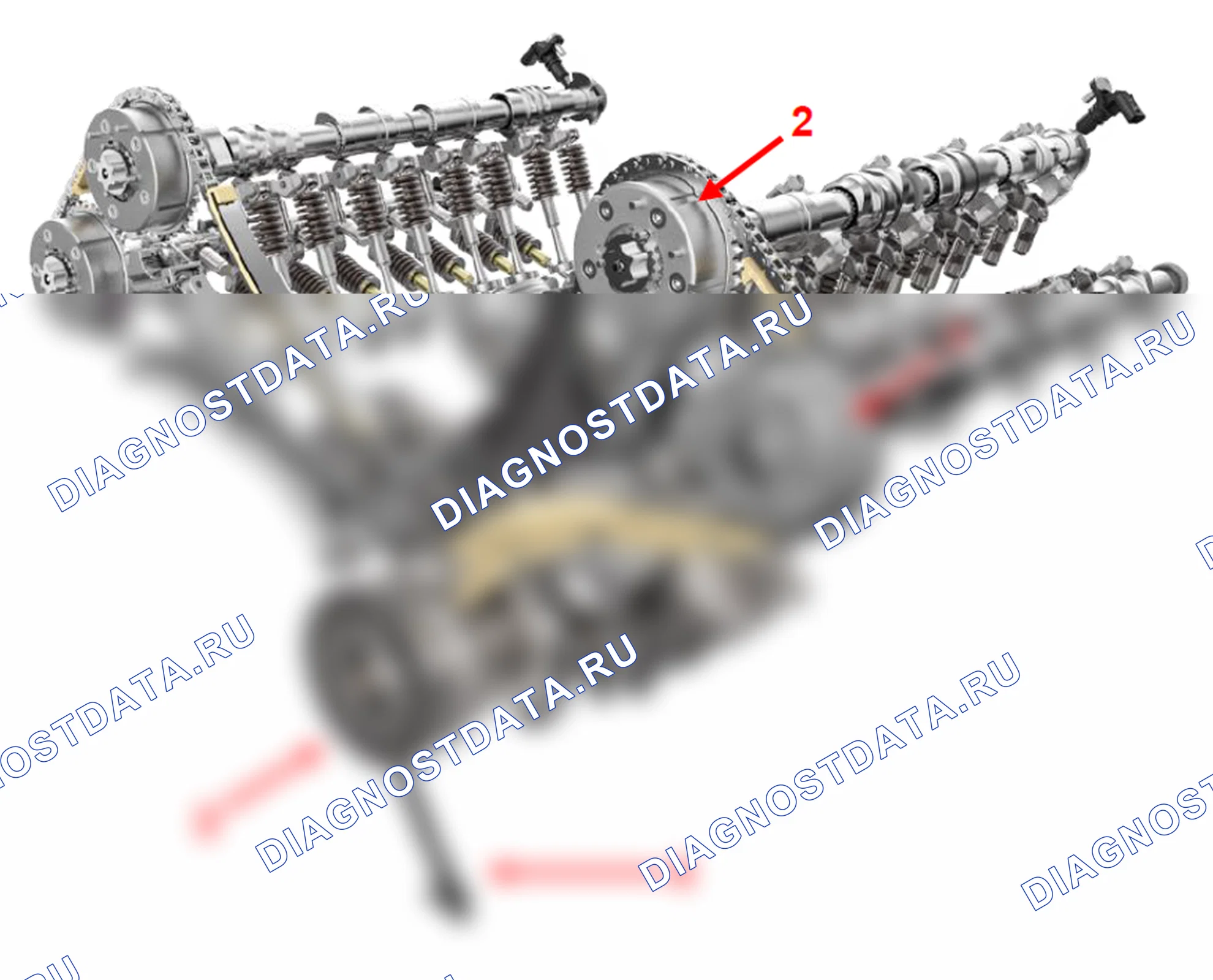 Привод коленчатого вала двигателя V8. Porsche Cayenne III рестайлинг