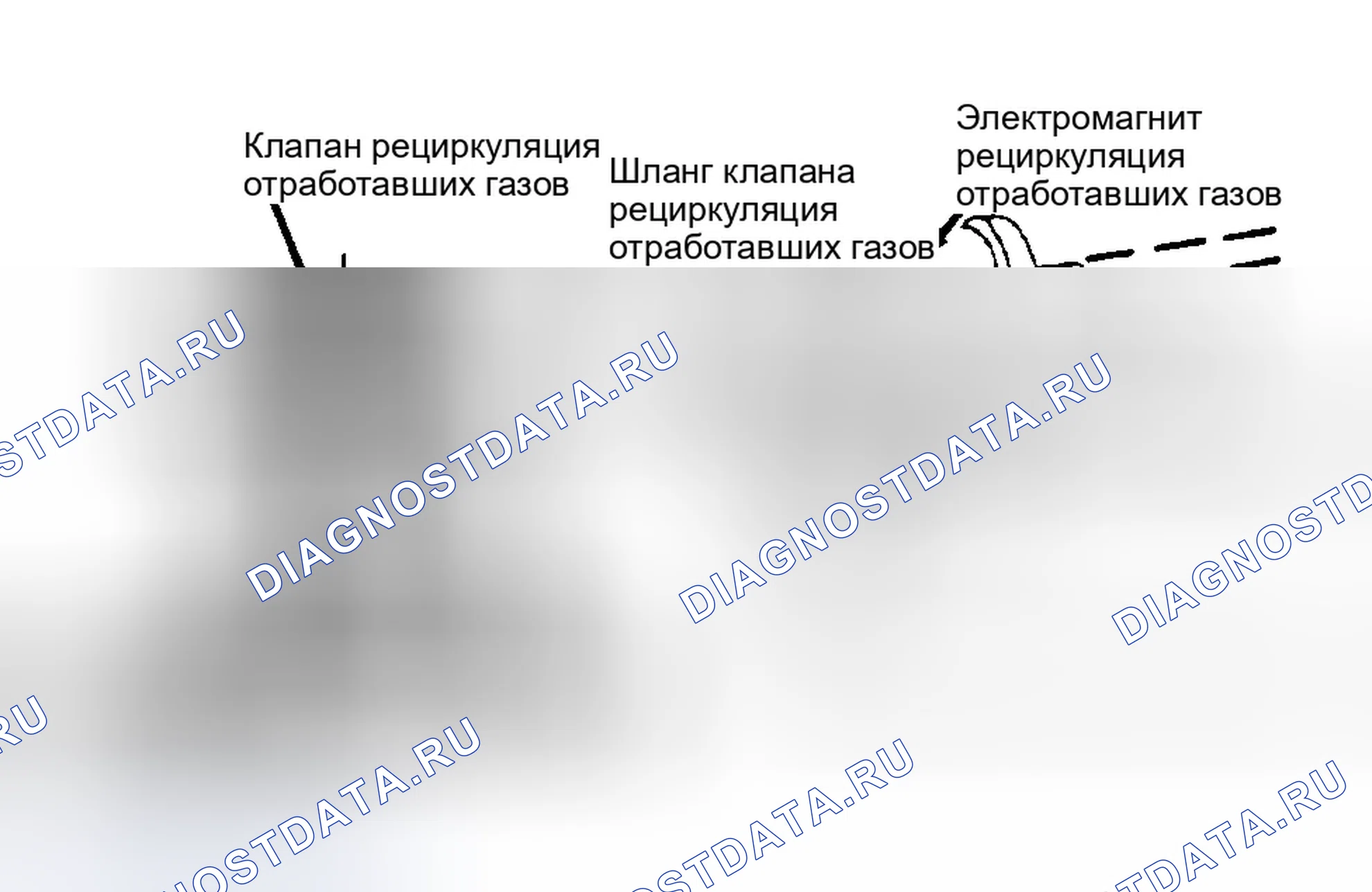 Рис. 93: ID вакуумного шланга рециркуляция отработавших газов соленоида и клапана (все модели). Dodge Ram Van B1500 B pre