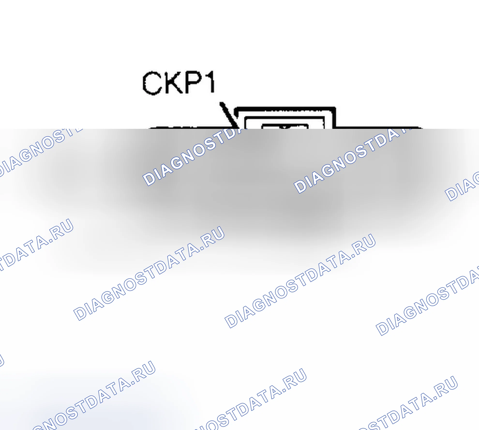 Рис. 97: Идентификация клемм разъема распределителя (CKP1-2.5L). Ford Probe II