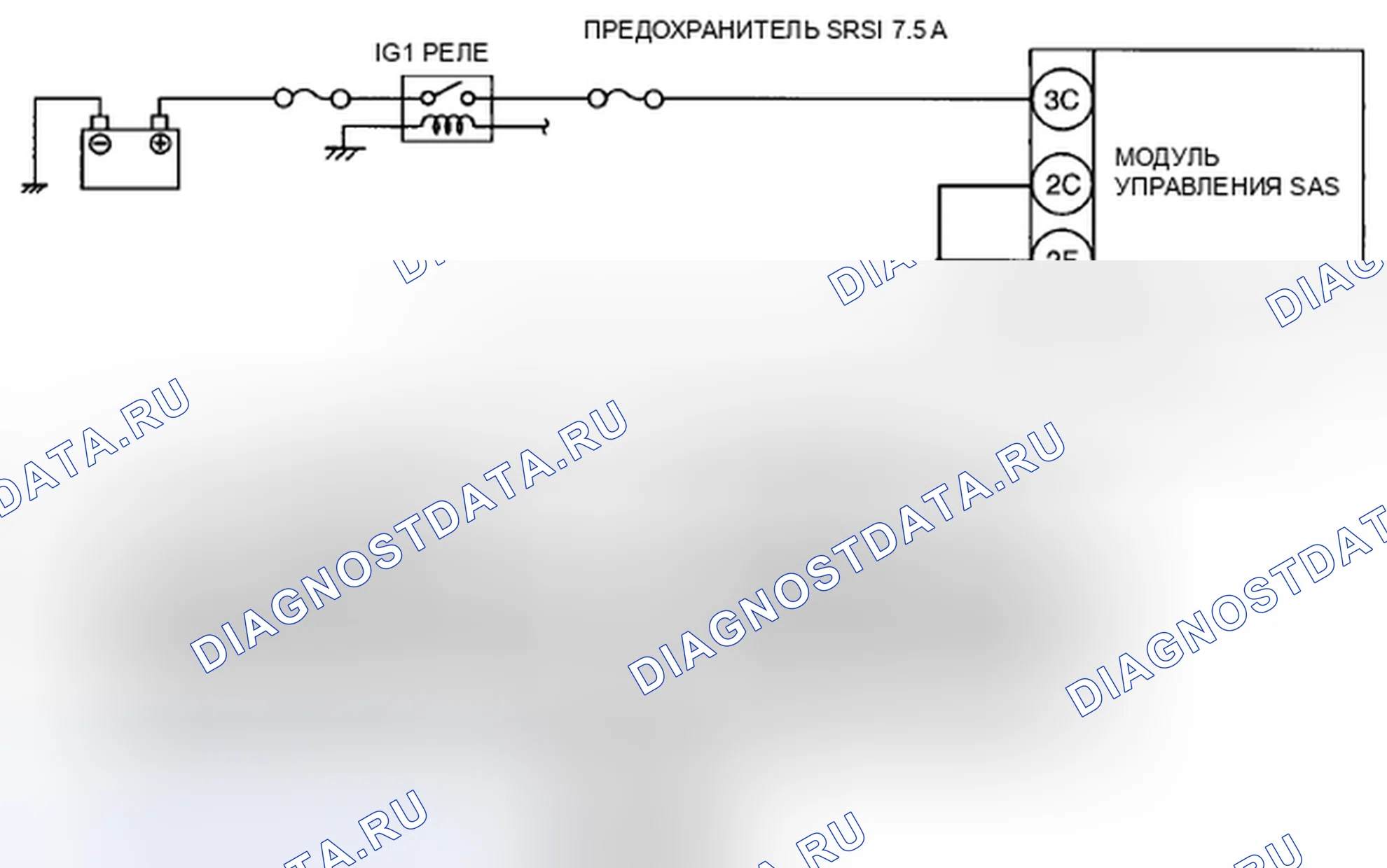 Рис. 52: расшифровка кода ошибки U3003-16 / U3003-17: НИЗКОЕ / ВЫСОКОЕ НАПРЯЖЕНИЕ ПИТАНИЯ МОДУЛЯ УПРАВЛЕНИЯ SAS. Mazda CX-5 I