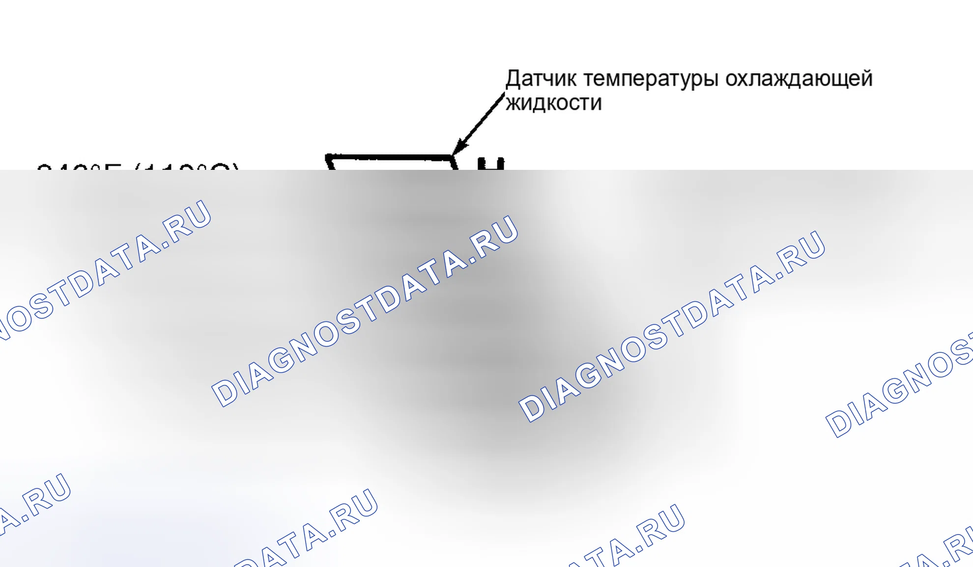 Рис. 37: Датчик температуры охлаждающей жидкости. Hyundai Porter II