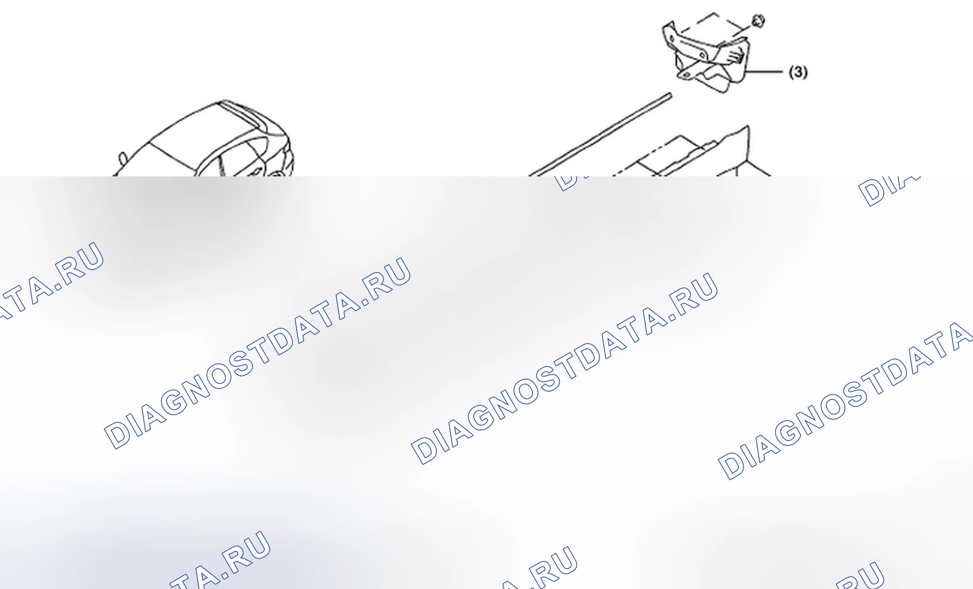 Рис. 27: СПОЙЛЕР БОКОВОГО ПОДОКОННИКА. Subaru Impreza WRX GH