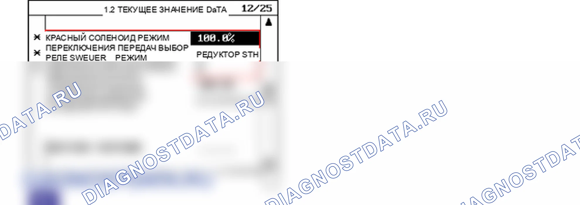 Данные диагностического сканера — P0770. Hyundai Santa Fe CM