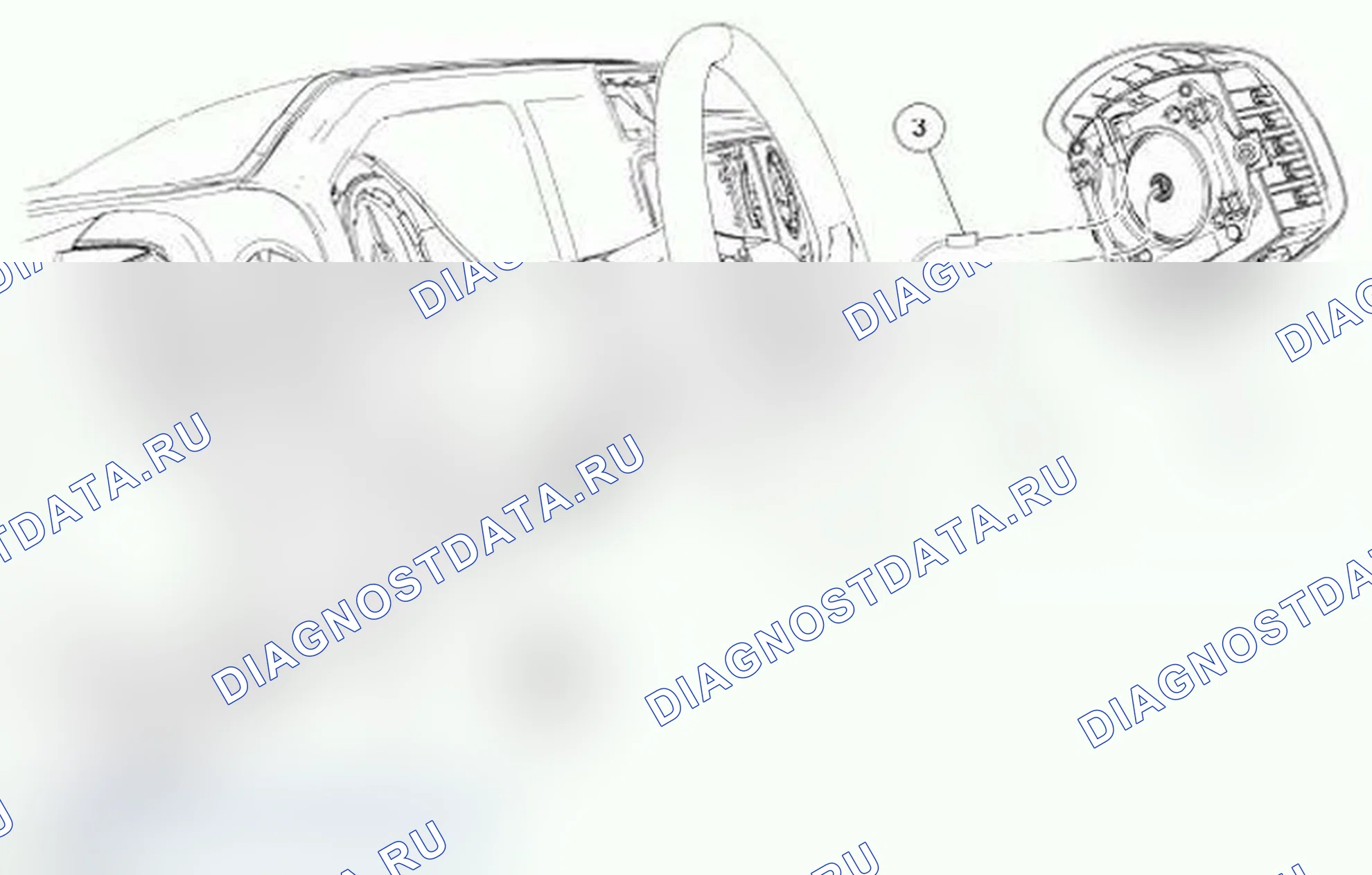Рис. 49: Модуль подушки безопасности водителя. Ford Cutaway E350 Super Duty 