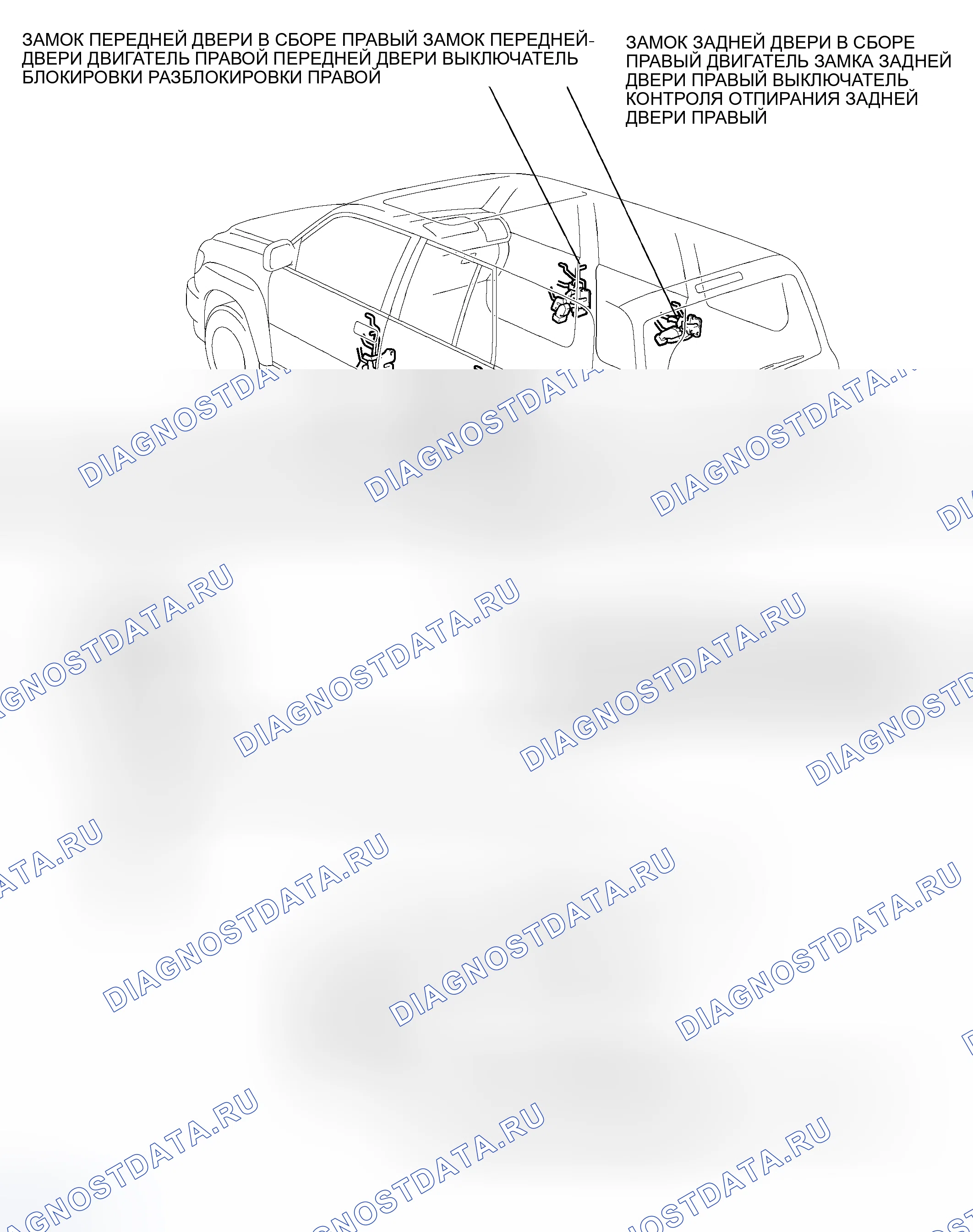 Рис. 109: РАСПОЛОЖЕНИЕ ДЕТАЛЕЙ. Toyota Land Cruiser 100 рестайлинг 2