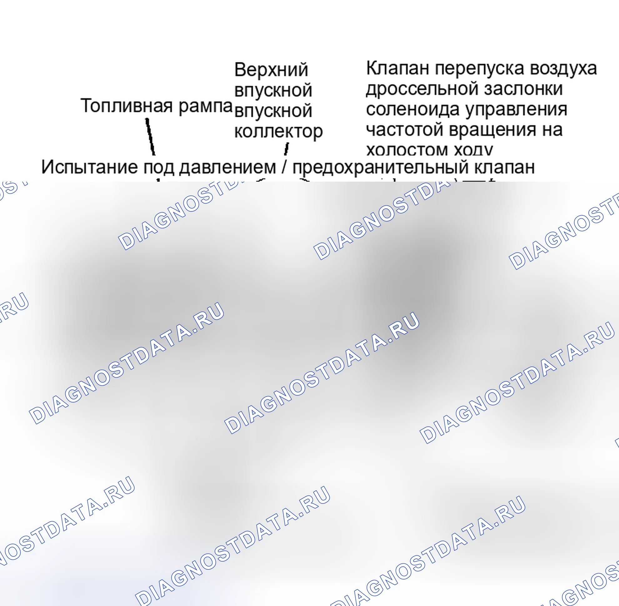 Рис. 20: 1.6L Узел зарядного коллектора топлива двигателя. Ford Mustang III рестайлинг