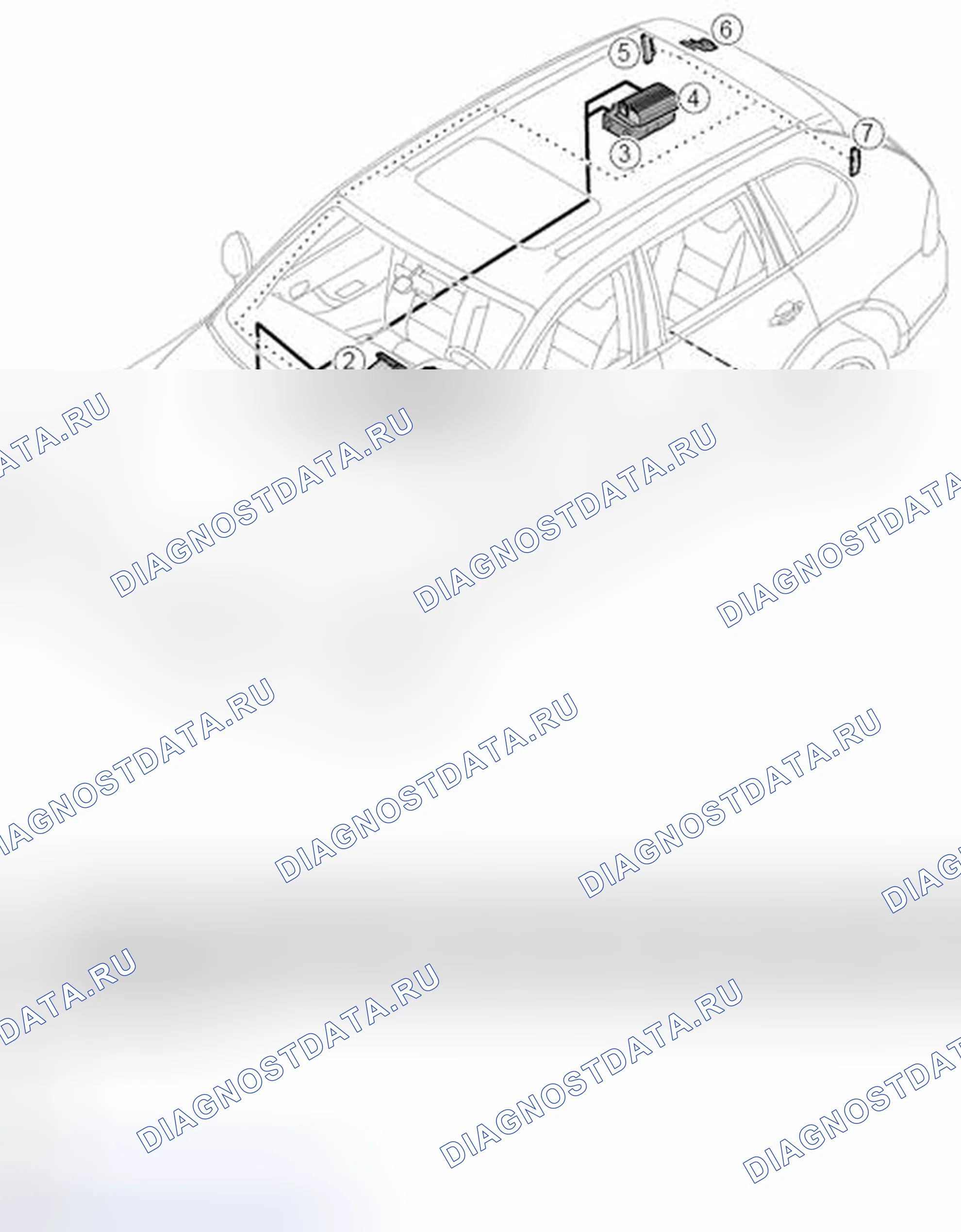 Рис. 73: Идентификация компонентной компоновки - телефон/телематика. Kia Cerato I