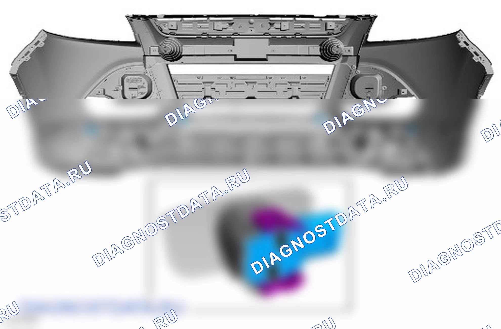 Разборка и сборка кожуха переднего бампера. Ford Kuga II