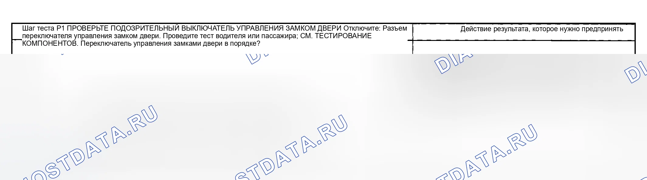 Рис. 102: диагностический тест P: дверные замки работают только в одну сторону. Mazda Flair II