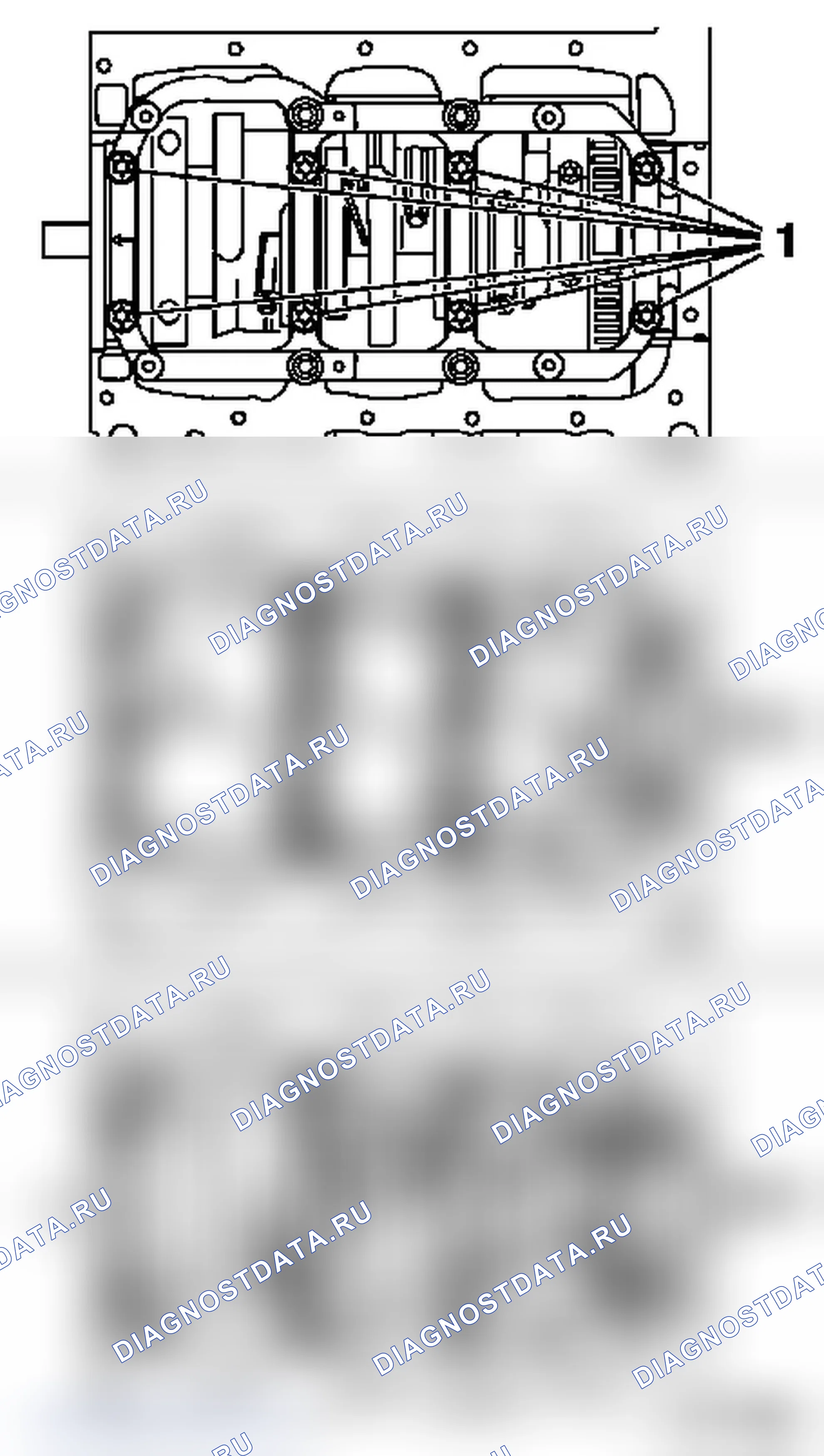 Демонтаж и монтаж коленчатого вала (Z 32 SE, с кондиционером). Opel Vectra C