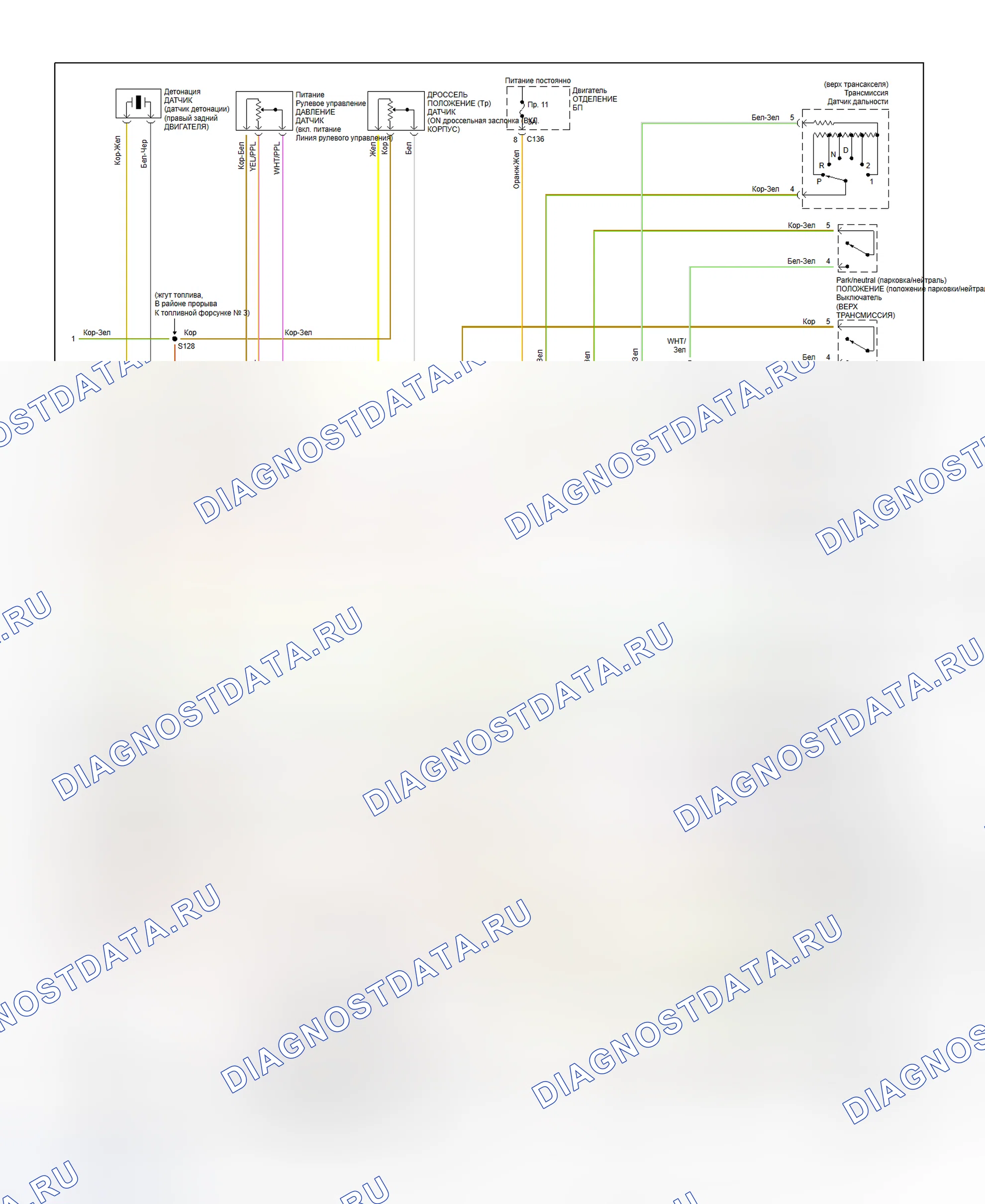 Рис. 4: электросхема блок управления силовым агрегатом (PCM) (блок управления силовым агрегатом) (4 из 4). Hyundai Palisade I