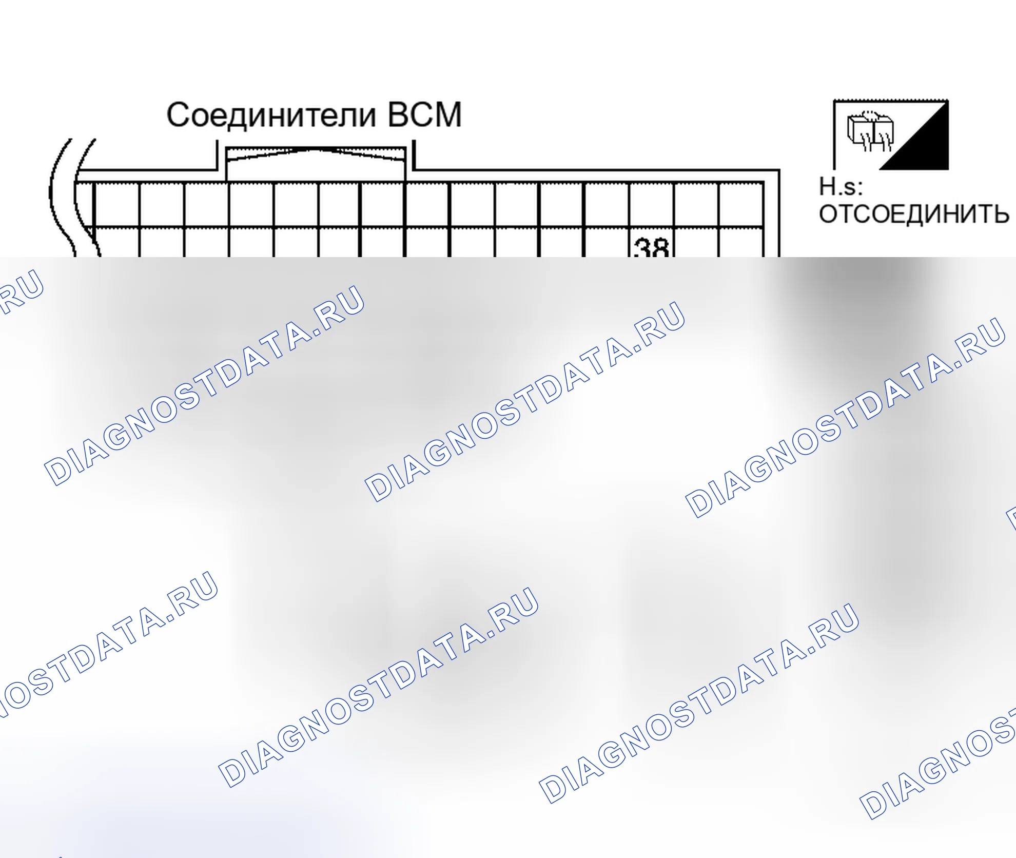 Рис. 8: Проверка источника питания и цепи массы BCM. Honda Mobilio I
