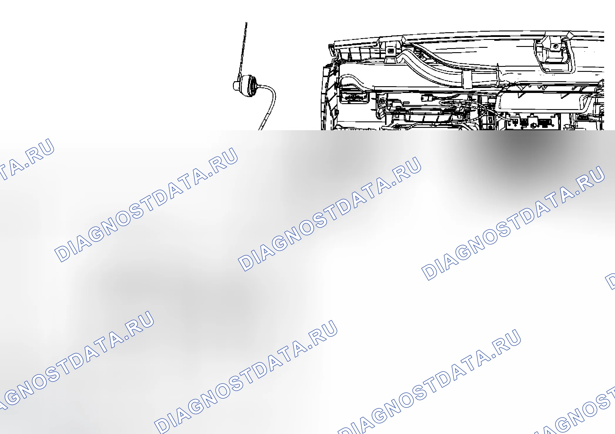 Рис. 28: Замена антенного кабеля. Hummer H3 I