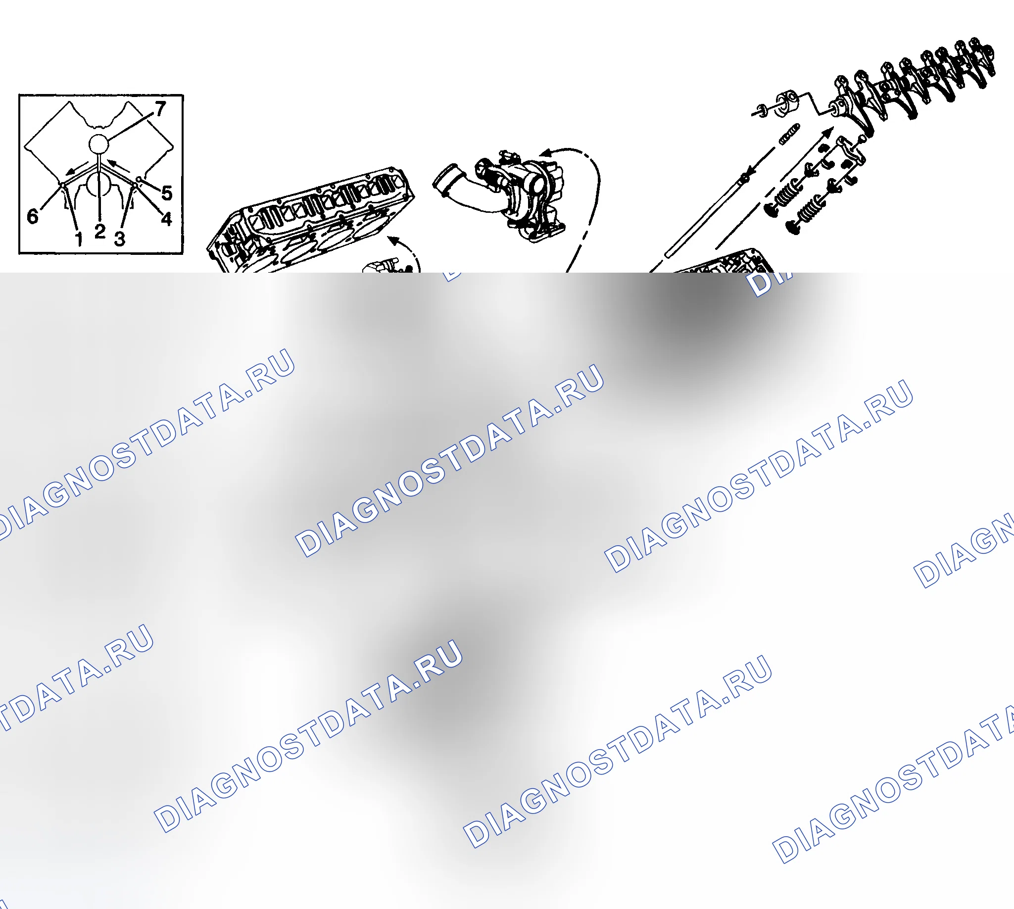 Рис. 1153: Схема потока смазки. Chevrolet Silverado 2500 