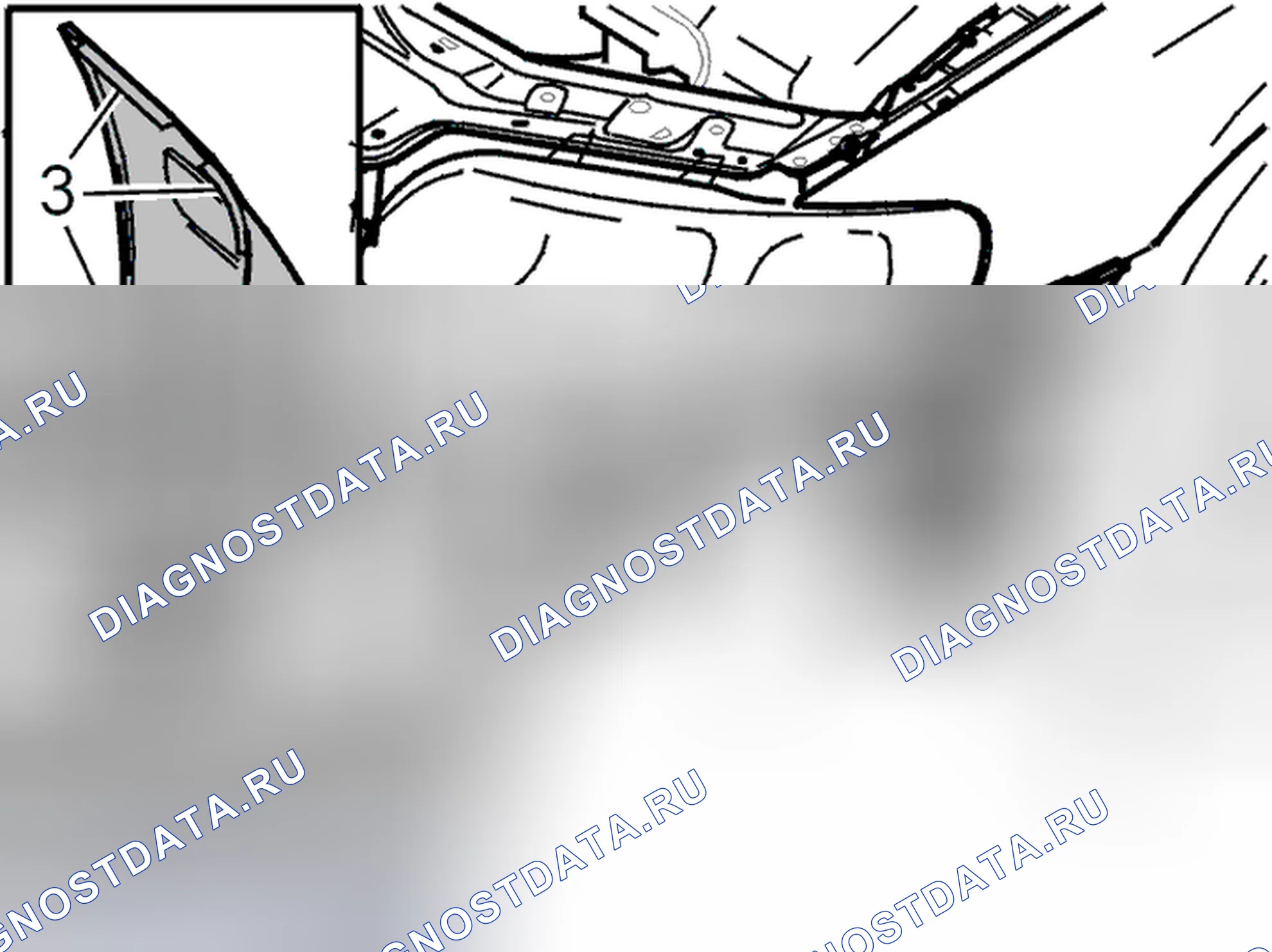 Рис. 591: Установка переднего бампера. Volvo V70 II