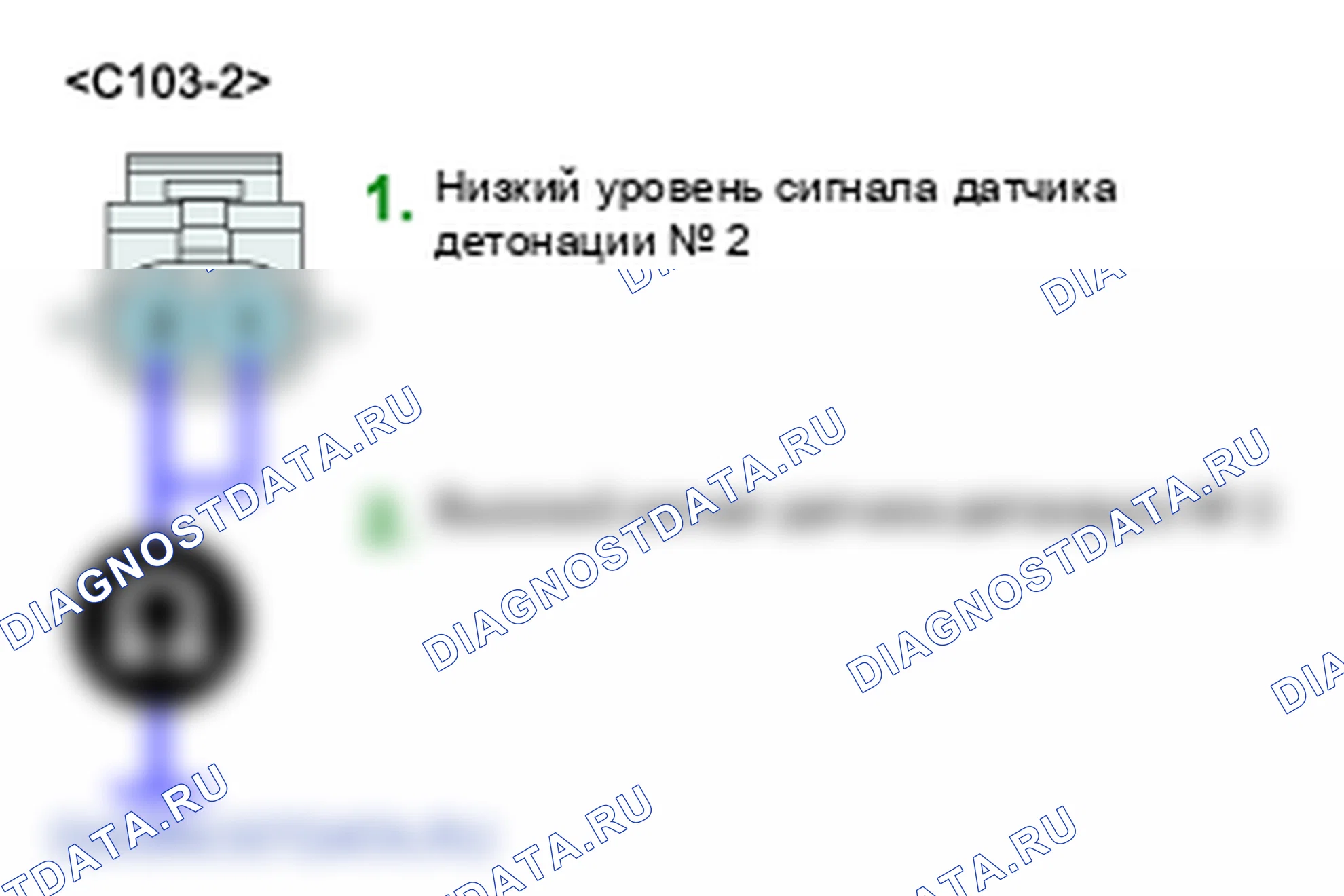 P0331: Диапазон/производительность цепи датчика детонации 2 (группа 2). Kia Sorento BL