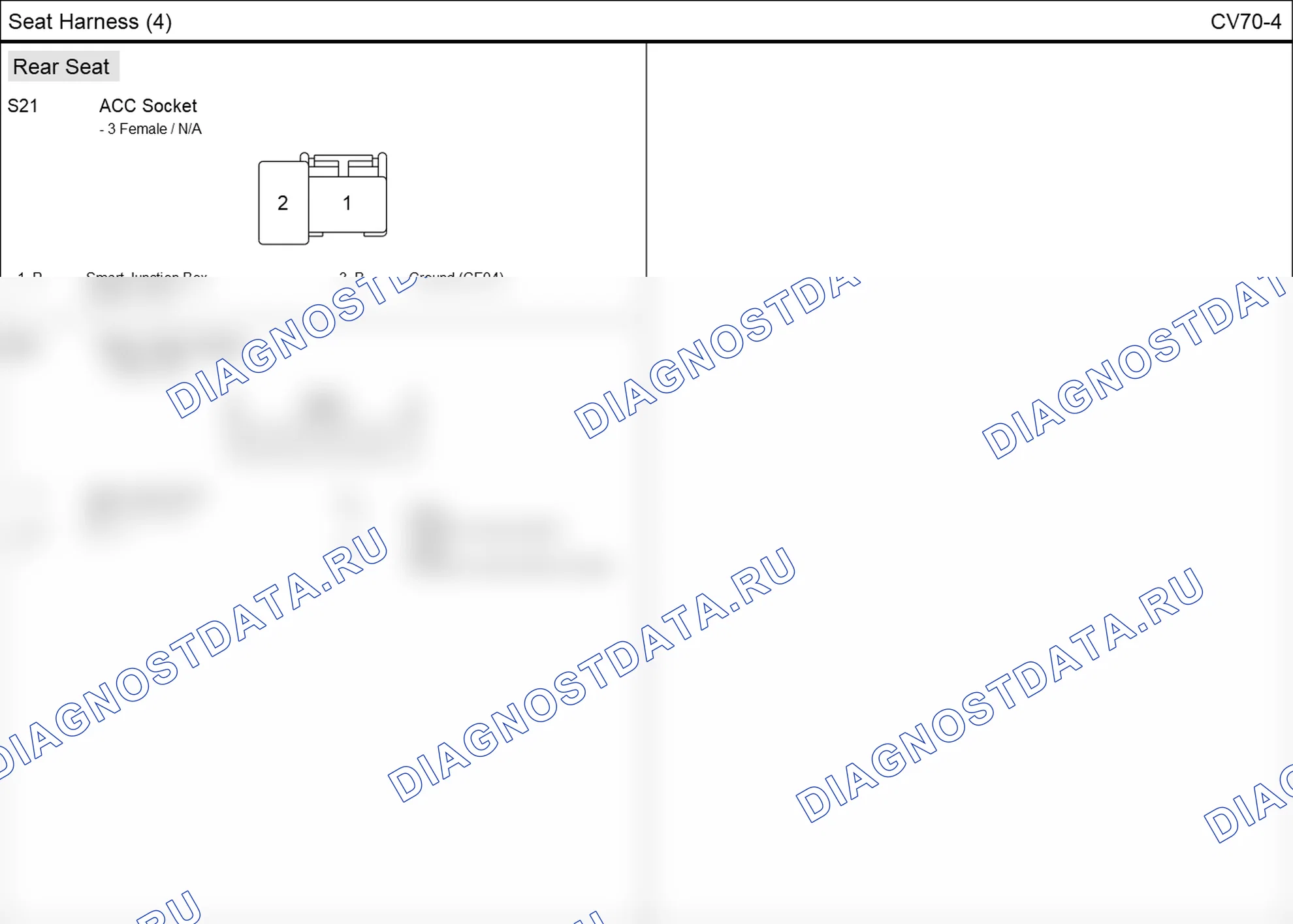 Распиновка разъёма CV70-4 — seat harness. Hyundai Elantra V рестайлинг