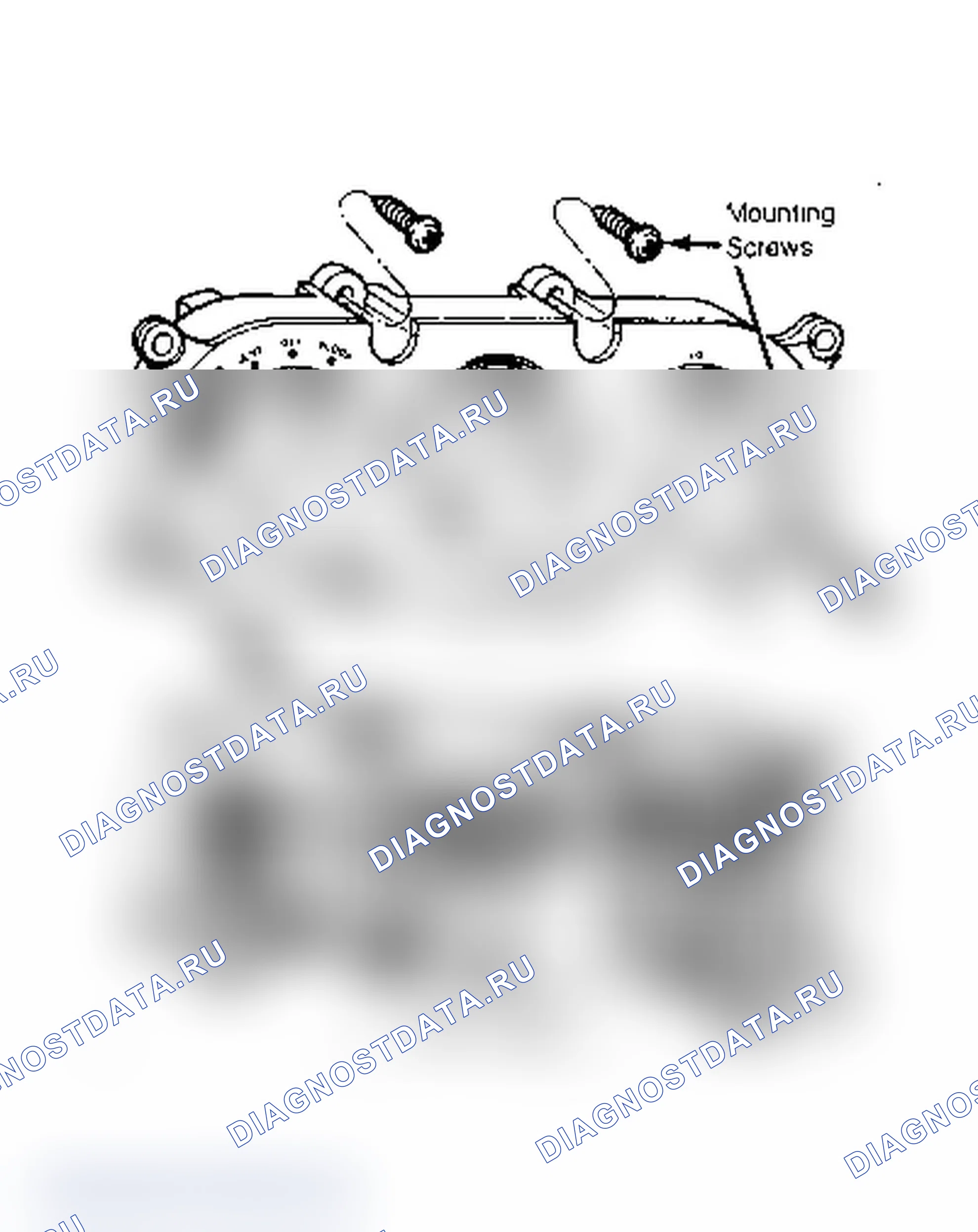Рис. 16: Вид узла управления обогревом кондиционера. Mercury Sable I