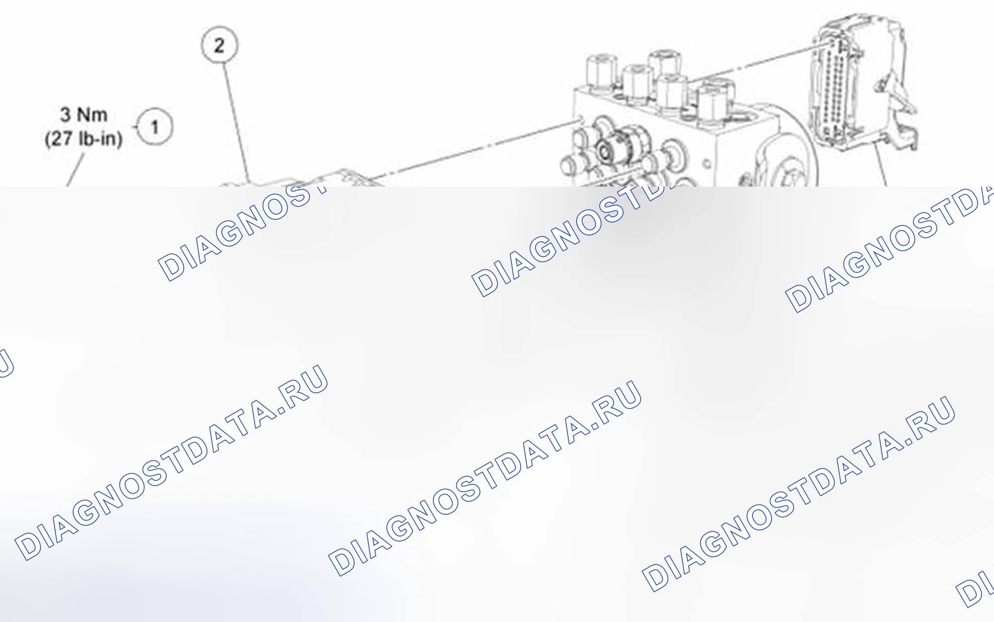 Рис. 32: Модуль антиблокировочной тормозной системы (ABS). Ford Pickup F250 Super Duty II