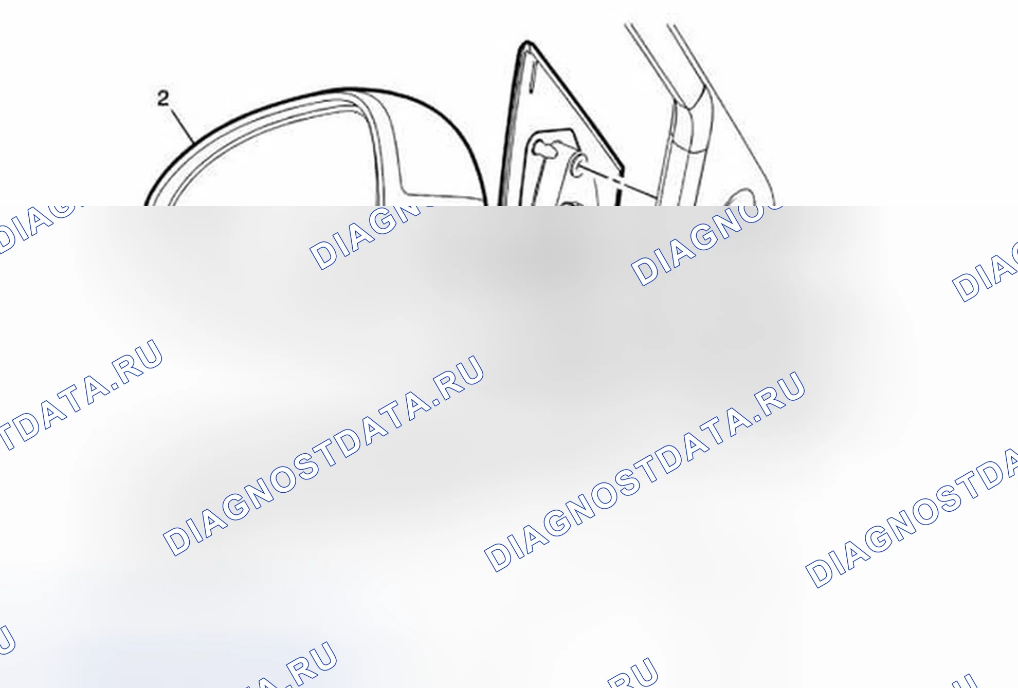 Рис. 5: Замена наружного зеркала заднего вида (питание). Chevrolet Sonic I