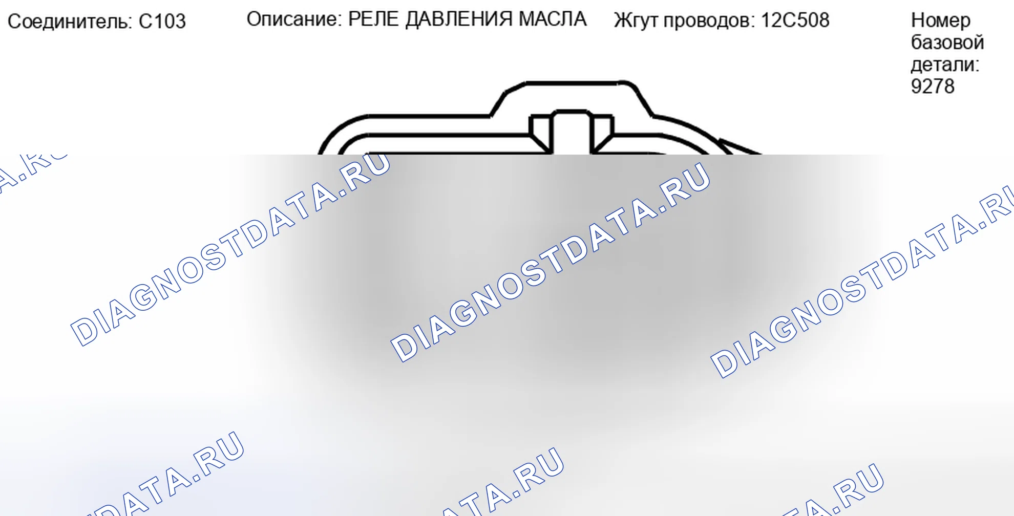 Рис. 8: Вид с торца соединителя реле давления масла (C103). Hyundai Lafesta I рестайлинг