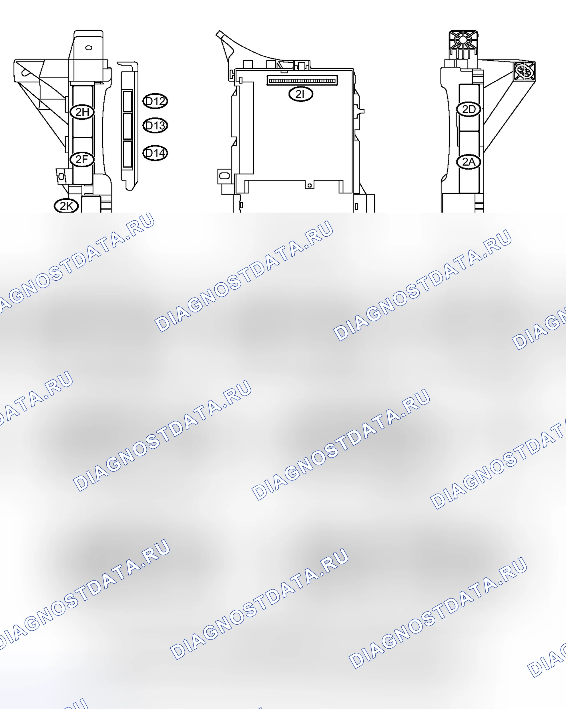 Рис. 29: КЛЕММЫ ЭБУ. Toyota Sienna III