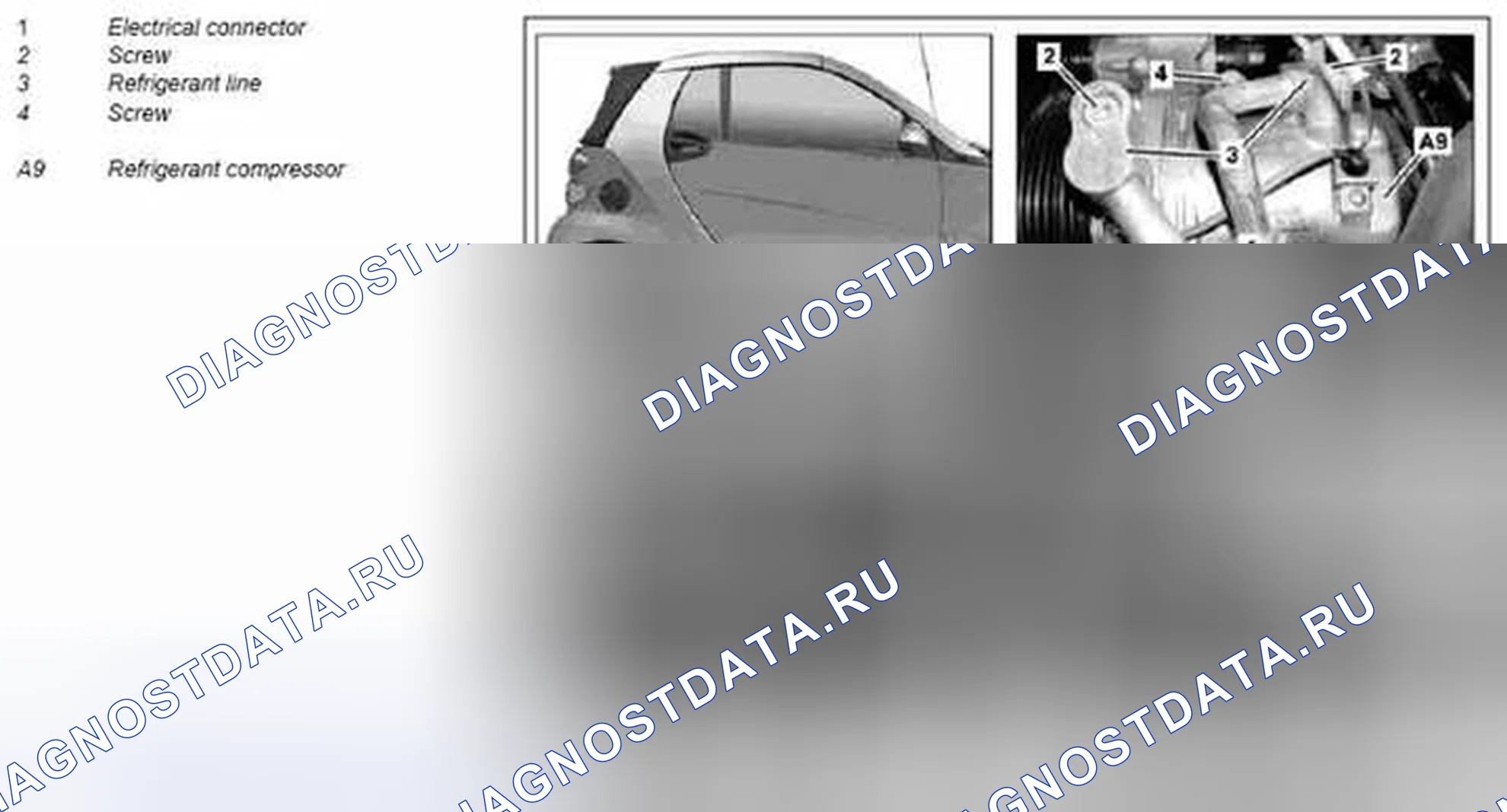 Рис. 152: Демонтаж / монтаж компрессора хладагента - AR83,55-P-5300MCU. Kia Soul I